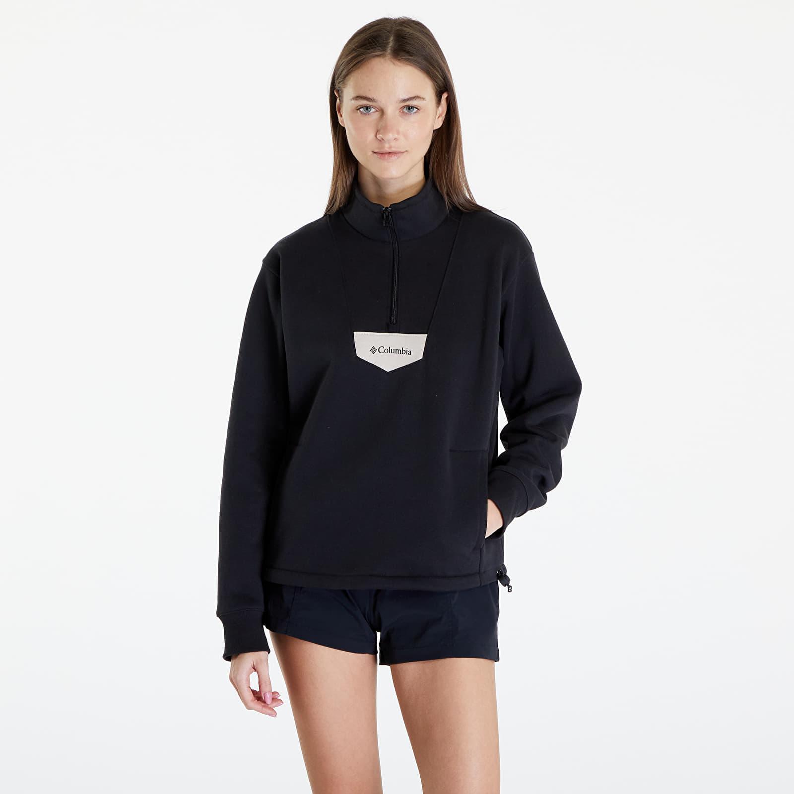 Columbia - lodge™ half zip fleece sweatshirt black/ dark stone