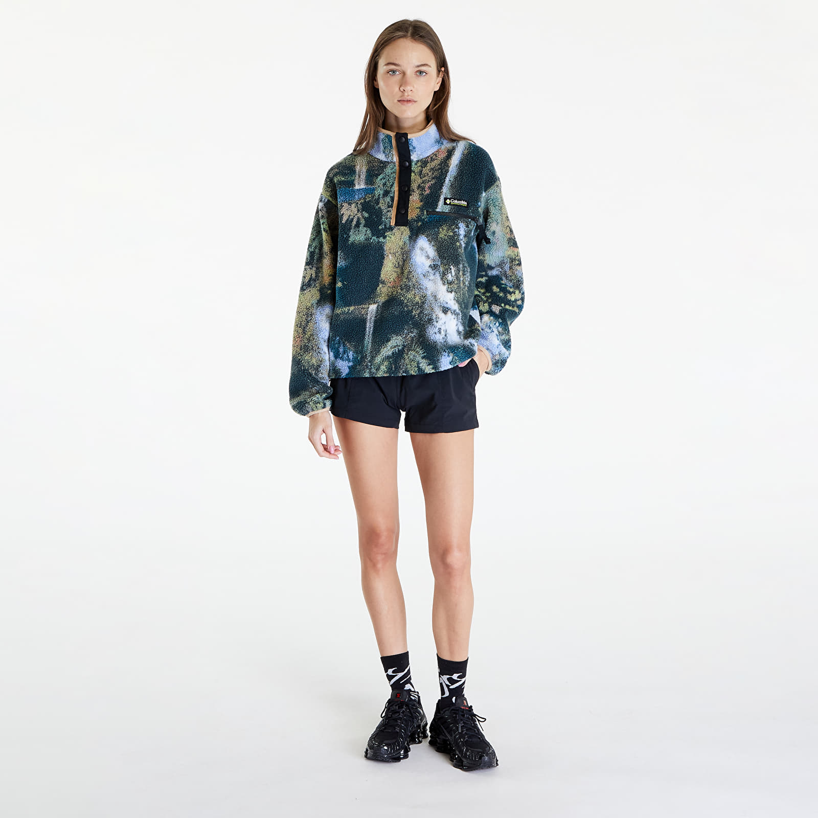 Sudaderas Columbia Helvetia™ Half Snap Sweatshirt Napa Green Chasing Falls Print