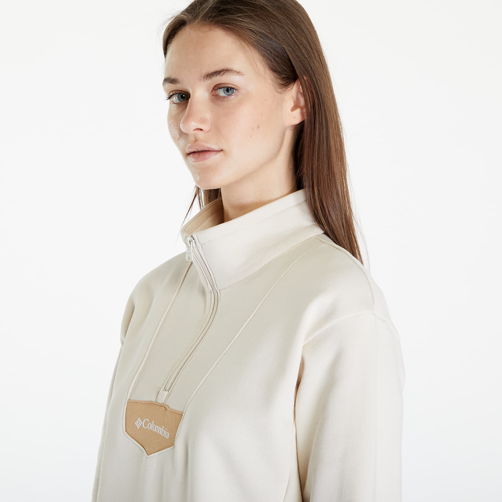 Bluzy Columbia Lodge™ Half Zip Sweatshirt Chalk/ Canoe