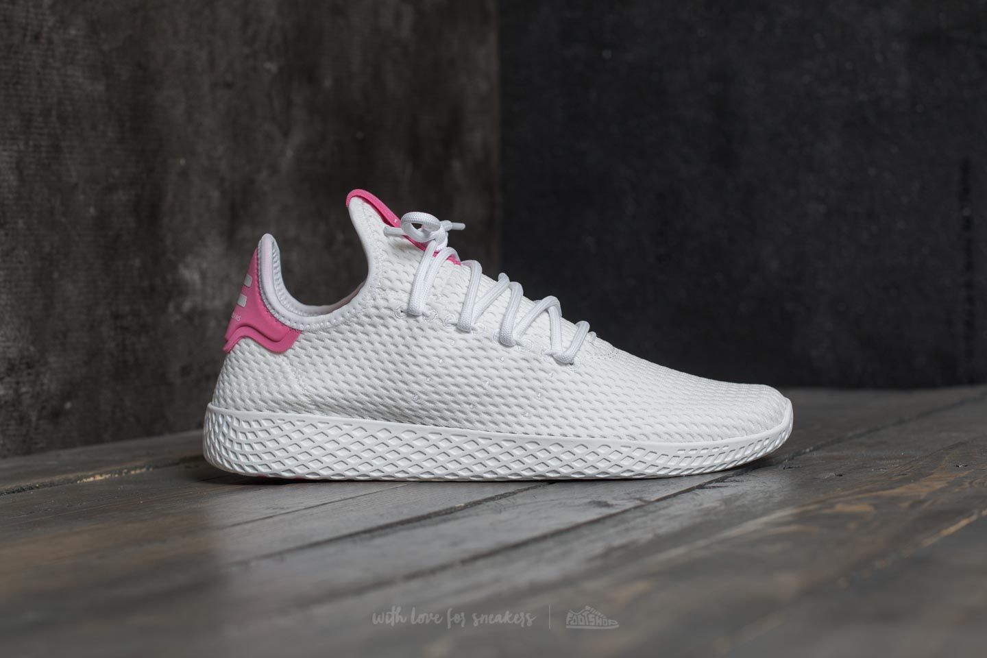 Men's shoes adidas Pharrell Williams PW Tennis HU Ftw White/ Ftw White/ Semi Solar Pink