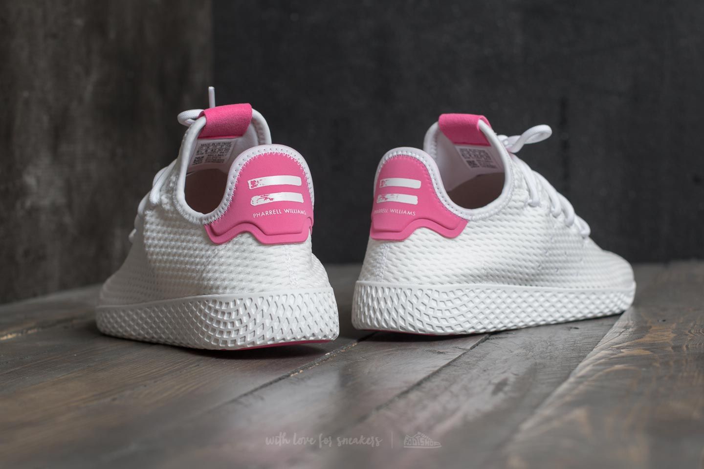 Men s shoes adidas Pharrell Williams PW Tennis HU Ftw White Ftw White Semi Solar Pink Footshop