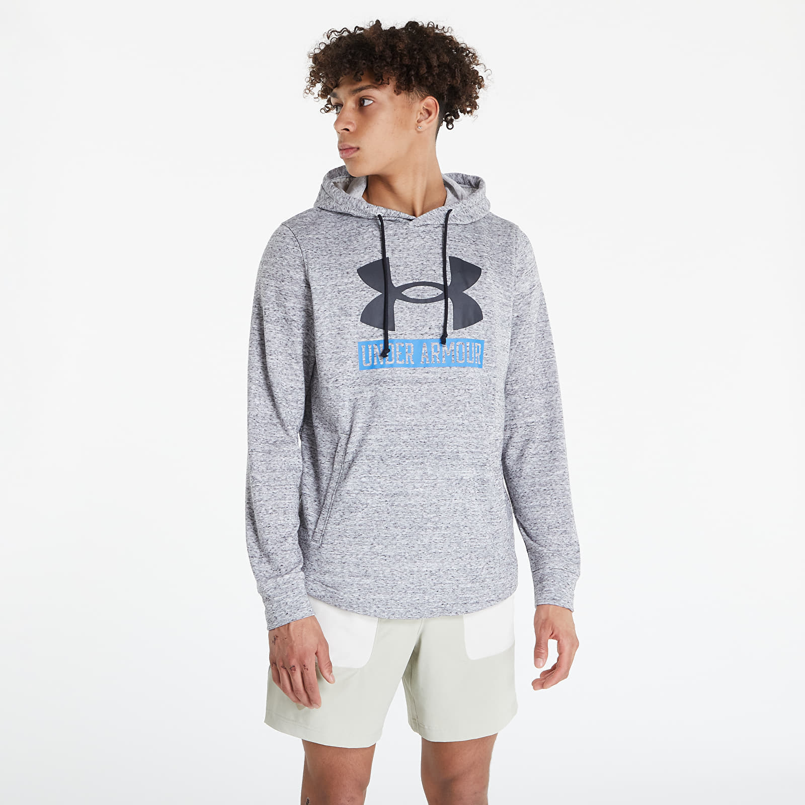 Levně Under Armour Rival Terry Logo Hoodie Onyx White/ Black