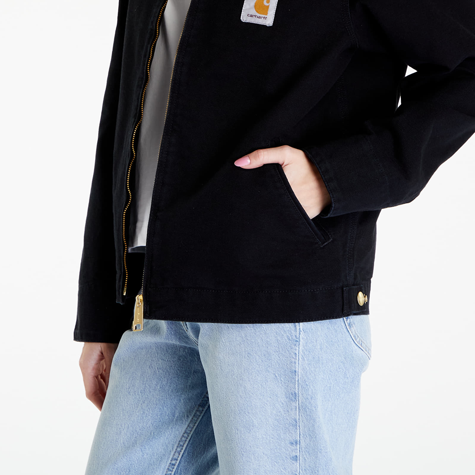 Geci Carhartt WIP Detroit Jacket UNISEX Black/ Black Aged Canvas