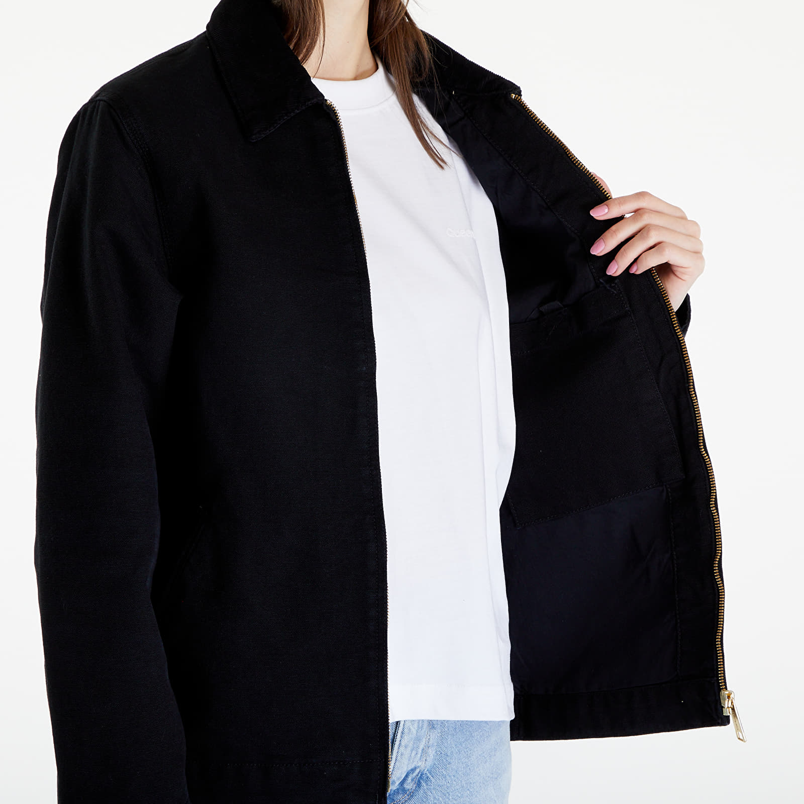 Geci Carhartt WIP Detroit Jacket UNISEX Black/ Black Aged Canvas