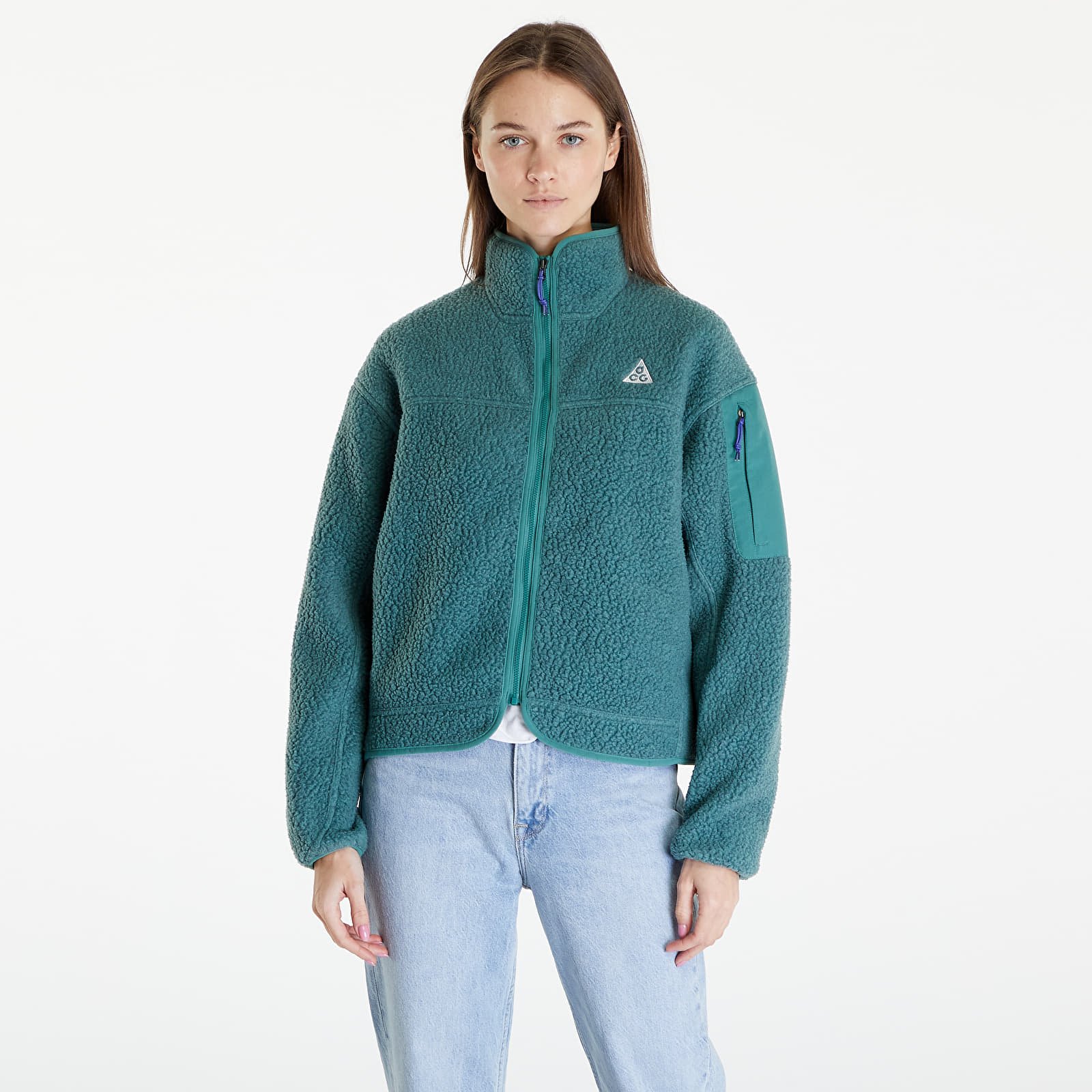 Kurtki Nike ACG "Arctic Wolf" Polartec® Women's Oversized Fleece Full-Zip Jacket Bicoastal/ Bicoastal/ Summit White