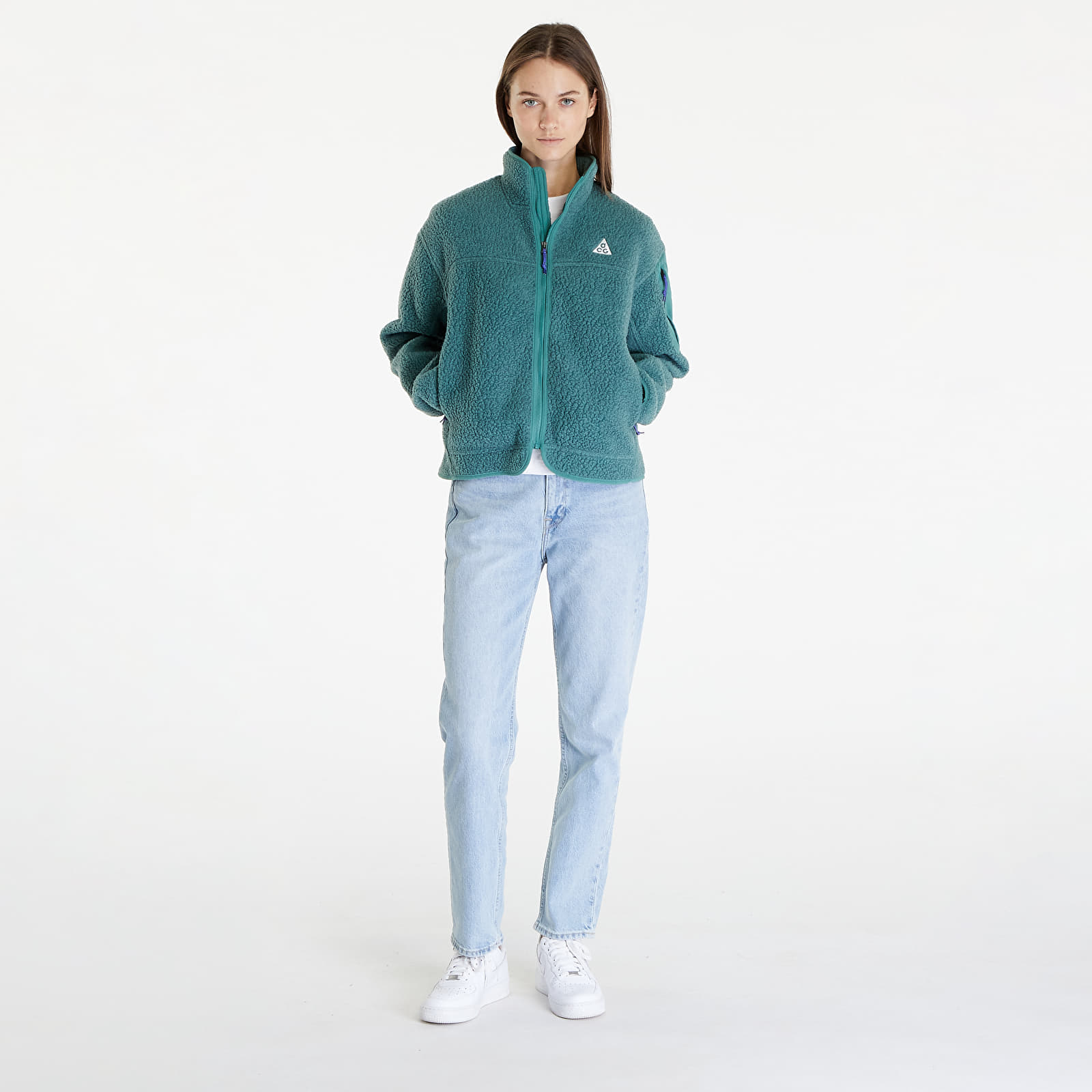 Kurtki Nike ACG "Arctic Wolf" Polartec® Women's Oversized Fleece Full-Zip Jacket Bicoastal/ Bicoastal/ Summit White