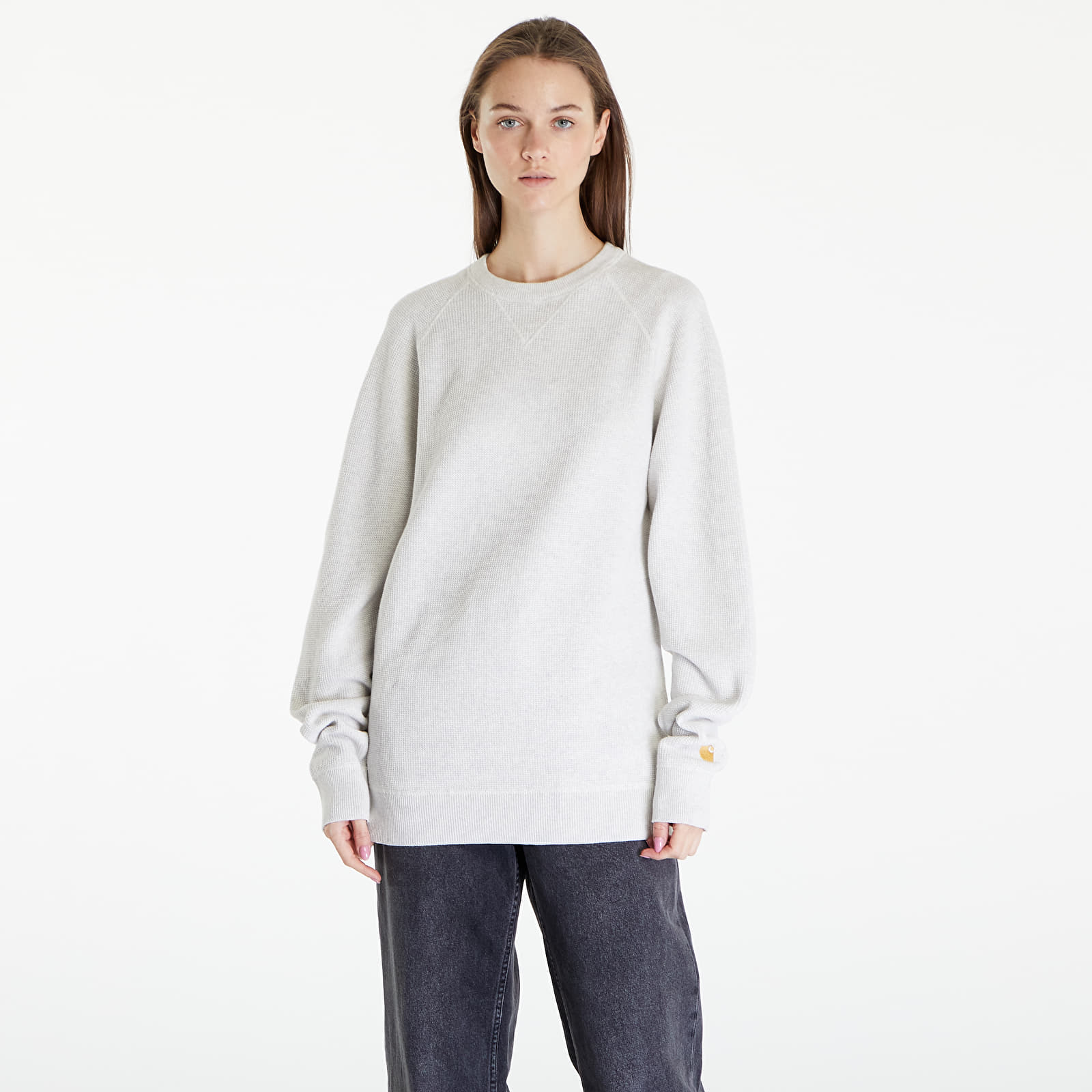 Camisolas Carhartt WIP Chase Sweater Ash Heather/ Gold 