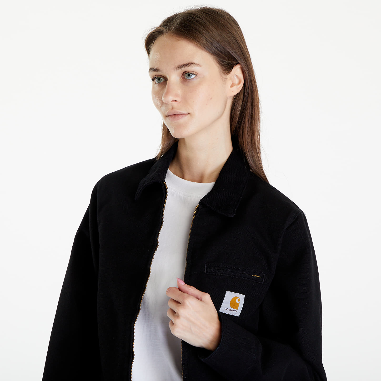 Kabátok Carhartt WIP Detroit Jacket UNISEX Black/ Black Rinsed