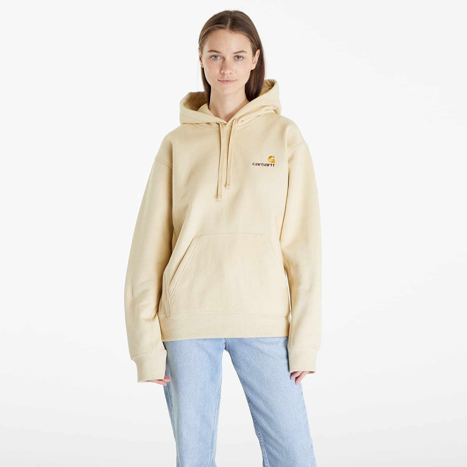 Hanorace Carhartt WIP Hooded American Script Sweat UNISEX Rattan