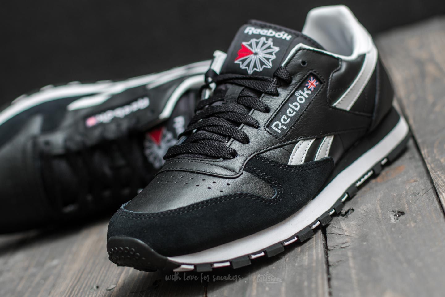 Men's shoes Reebok Classic Leather TRC Black/ White/ Light Solid Grey