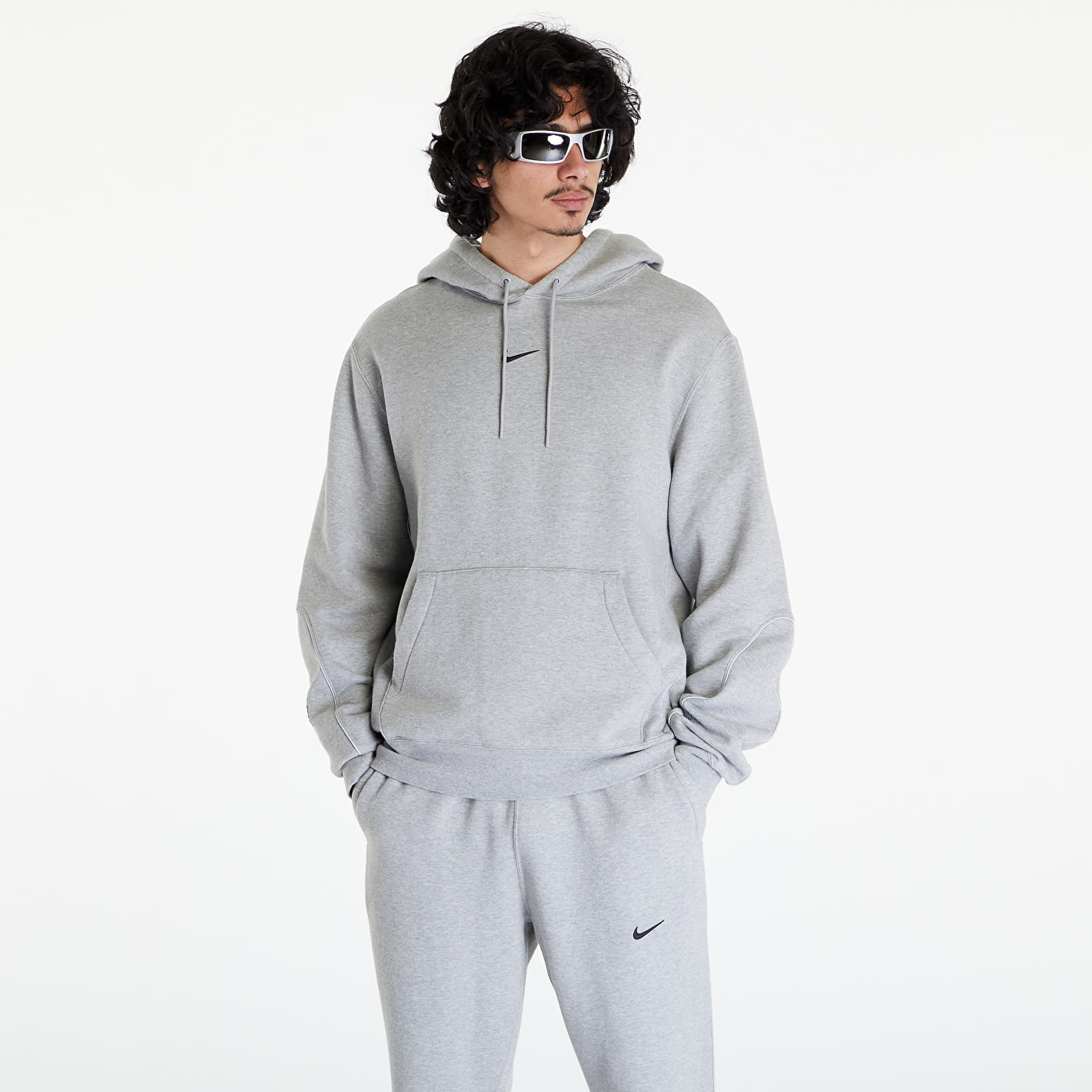 Sweatshirt Nike x NOCTA Mens Fleece Hoodie Dk Grey Heather/ Matte Silver/ Black XL
