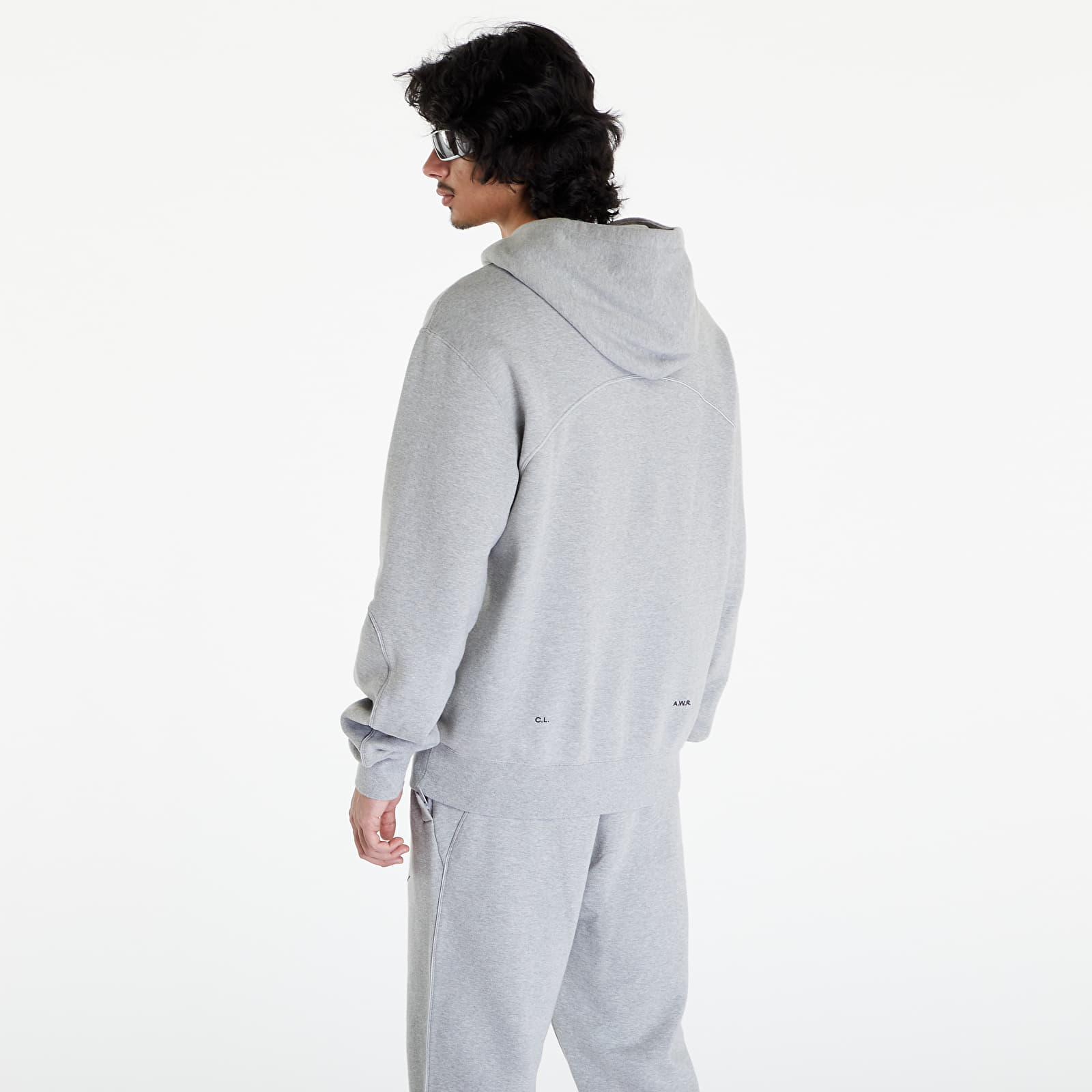Džemperiai su gobtuvais ir džemperiai Nike x NOCTA Men's Fleece Hoodie Dk Grey Heather/ Matte Silver/ Black