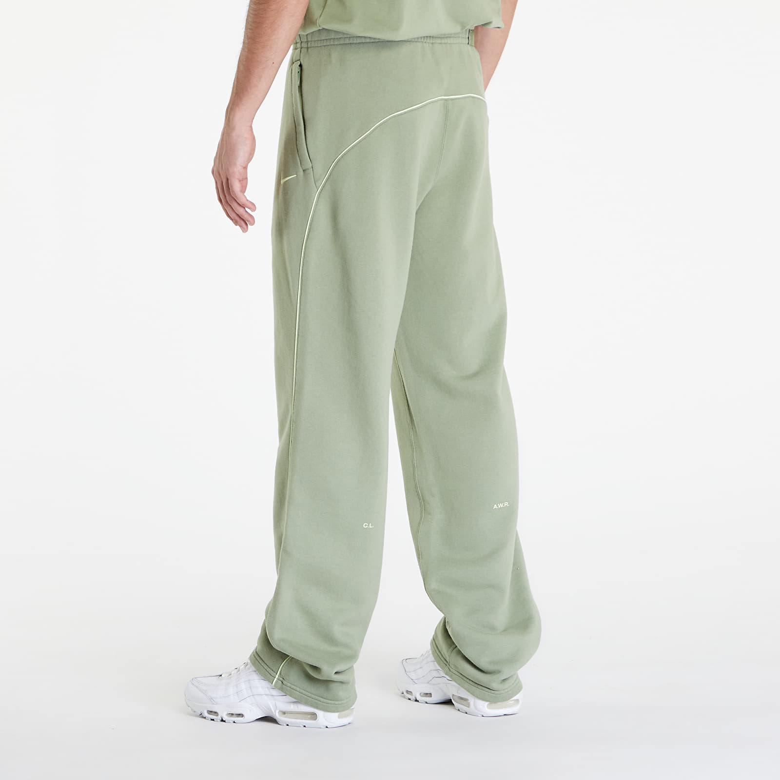 Spodnie dresowe Nike x NOCTA Men's Open-Hem Fleece Pants Oil Green/ Lt Liquid Lime