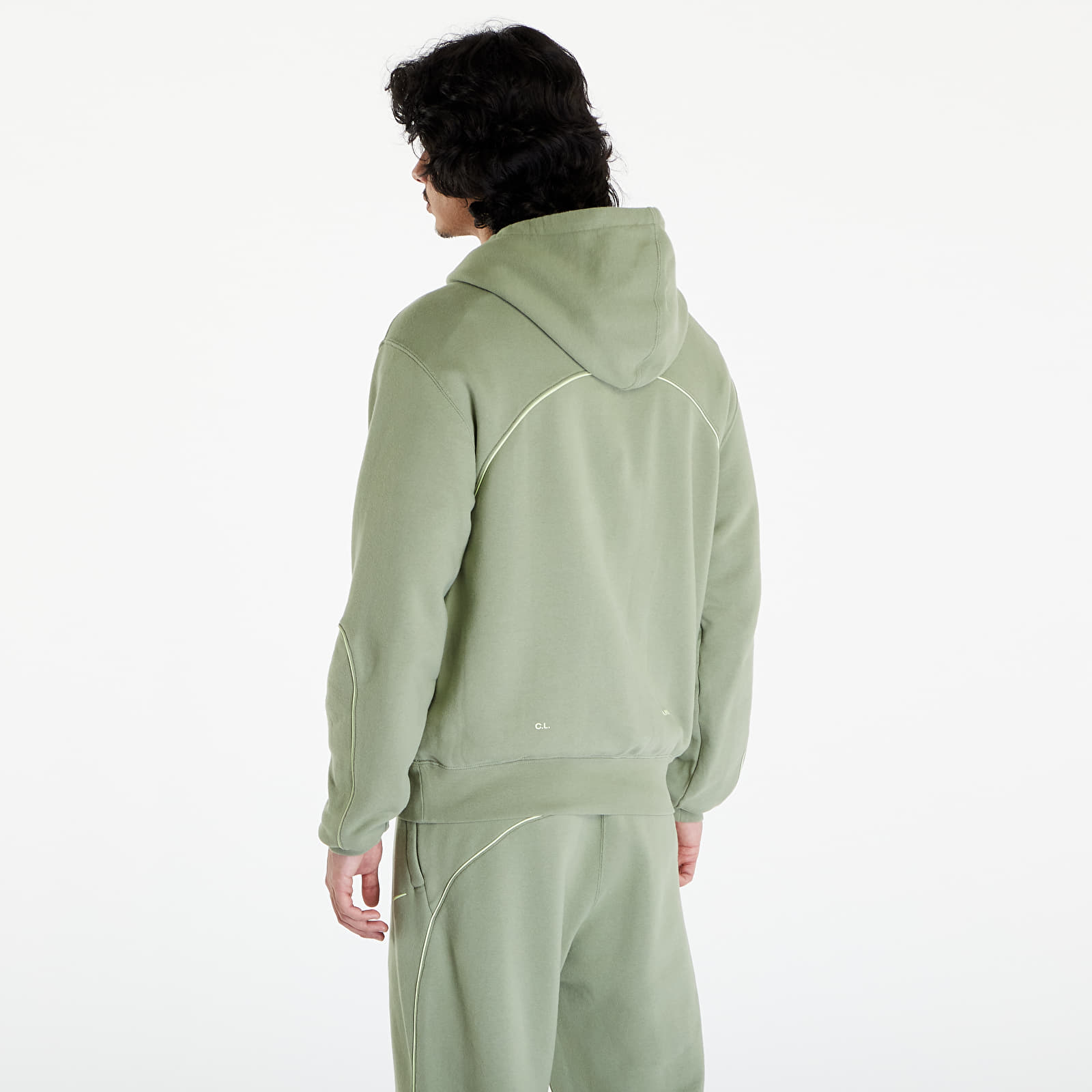 Kapucnis pulóverek és pulcsik Nike x NOCTA Men's Fleece Hoodie Oil Green/ Lt Liquid Lime