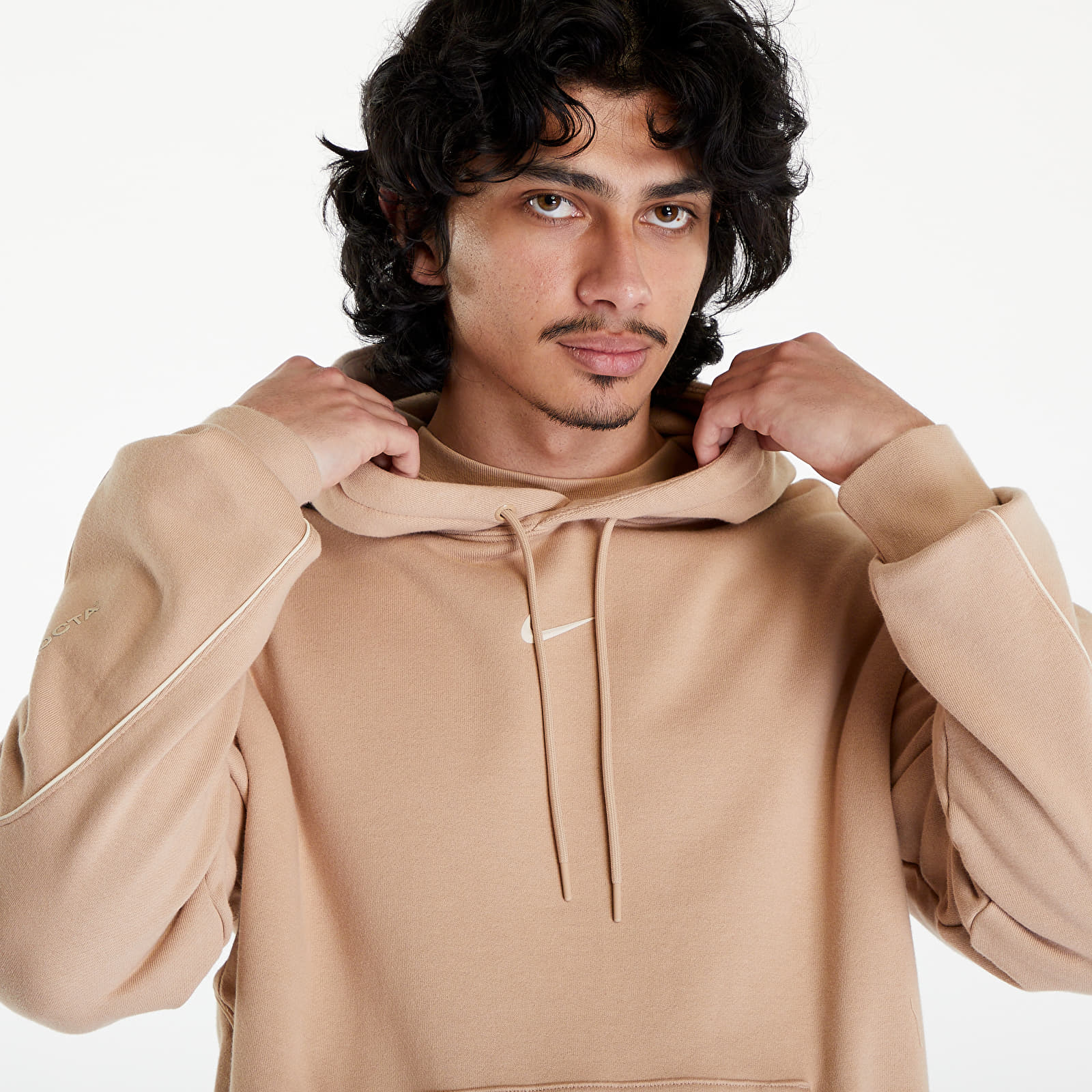 Mikiny Nike x NOCTA Men's Fleece Hoodie Hemp/ Sanddrift