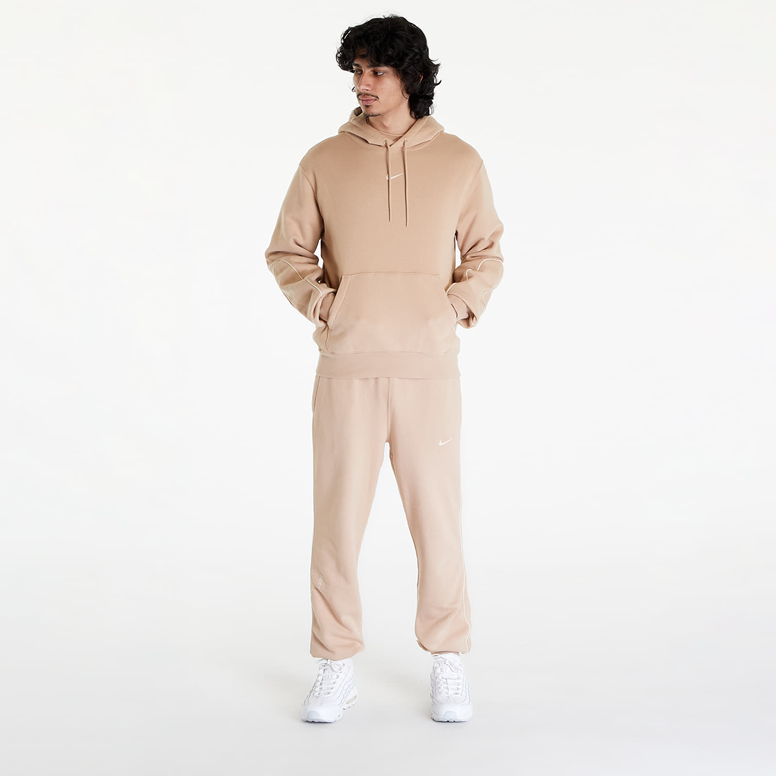 Mikiny Nike x NOCTA Men's Fleece Hoodie Hemp/ Sanddrift