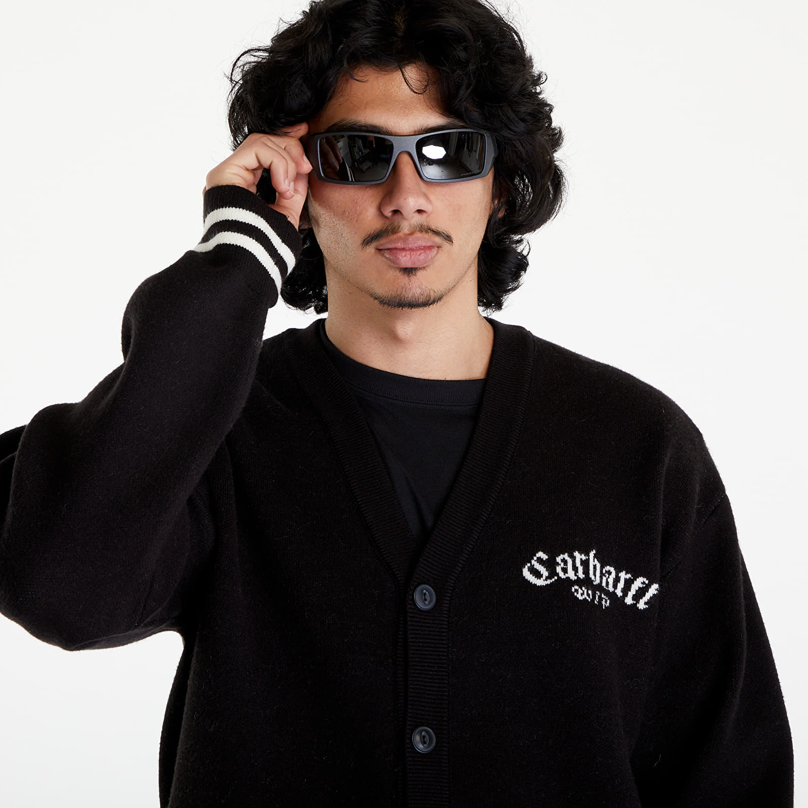 Pleteni puloverji  Carhartt WIP Onyx Cardigan UNISEX Black/ Wax