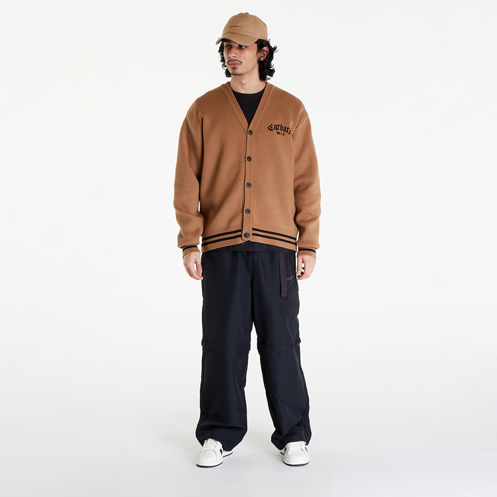 Pleteni puloverji  Carhartt WIP Onyx Cardigan UNISEX Hamilton Brown/ Black