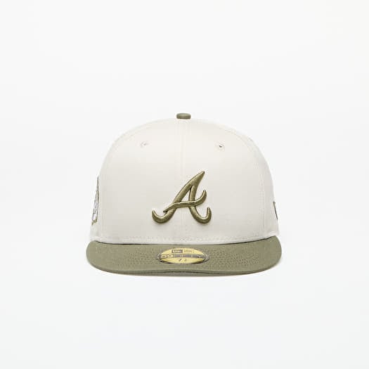 Caps New Era Atlanta Braves MLB White Crown 59FIFTY Fitted Cap Ivory New Olive Footshop