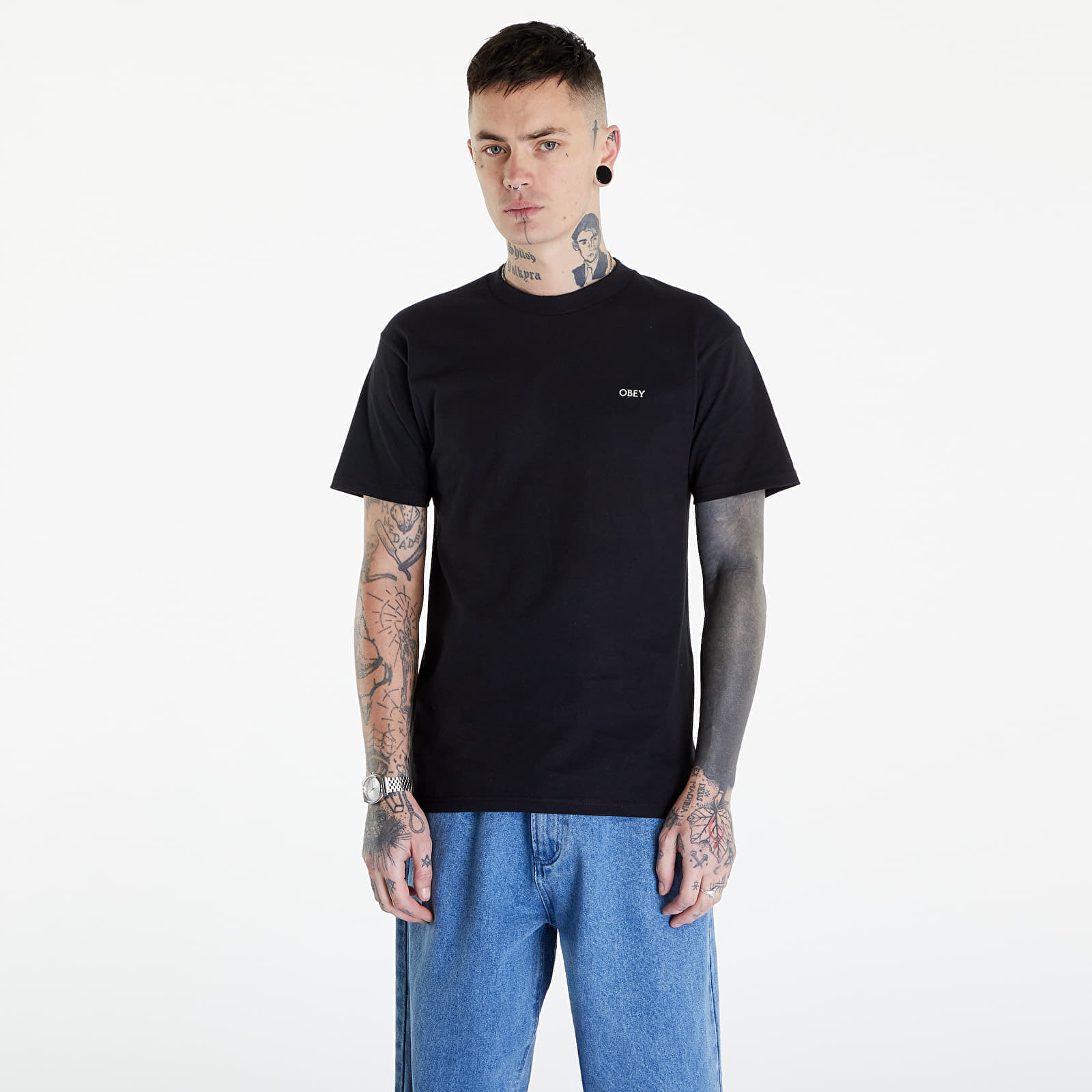 Тениски OBEY Ripped Icon T-Shirt Black