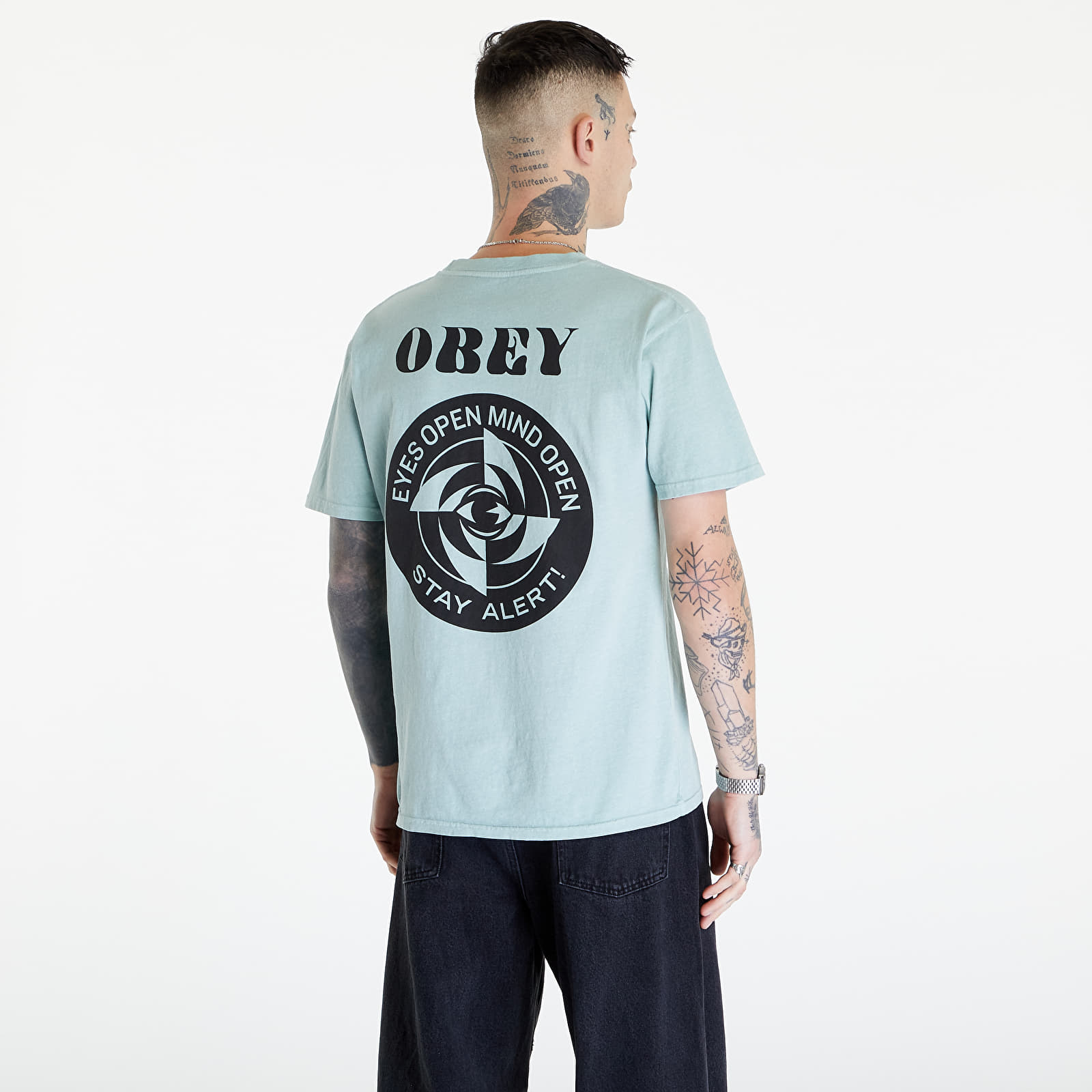 Koszulki OBEY Stay Alert T-Shirt Pigment Surf Spray
