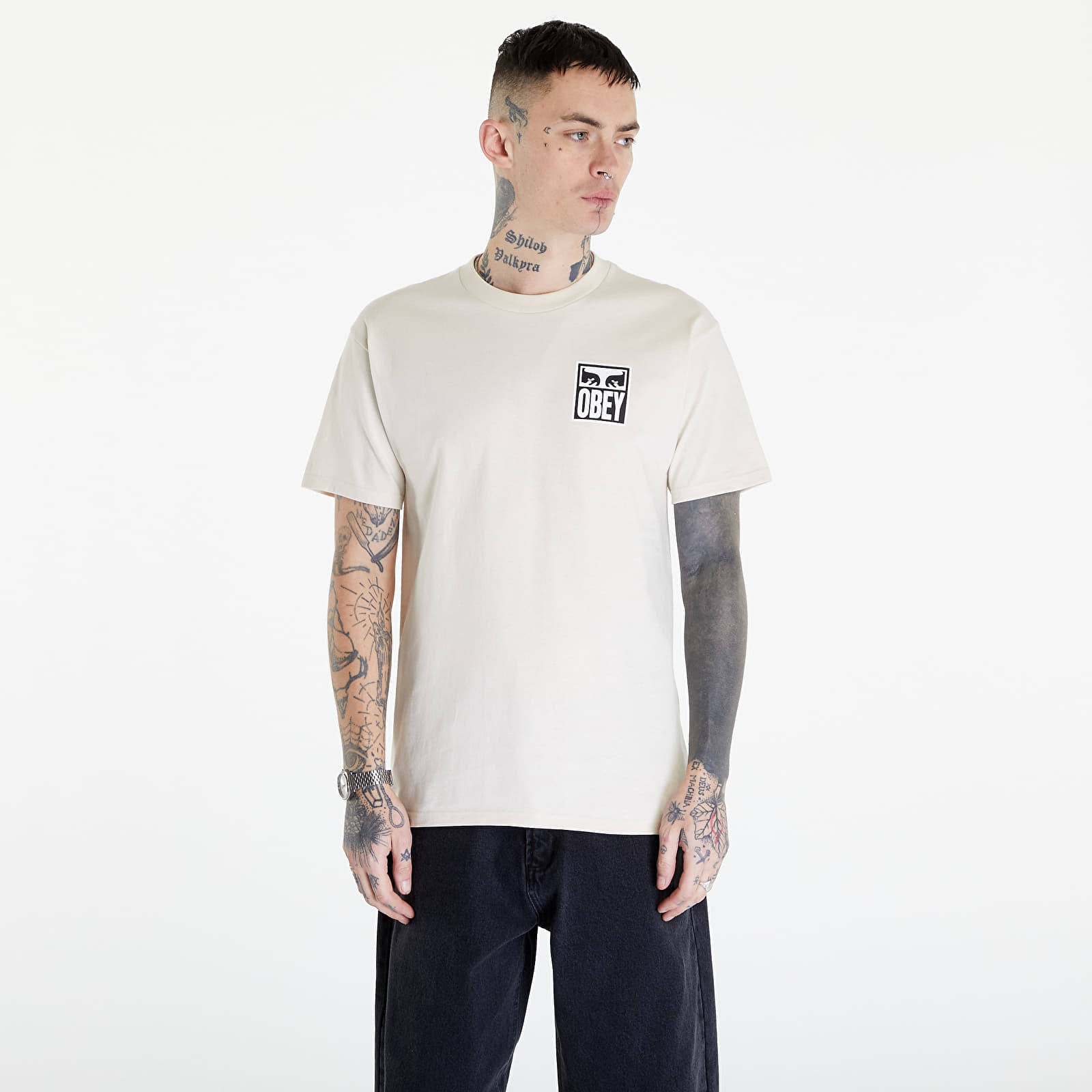 Koszulki OBEY Eyes Icon 2 T-Shirt Cream