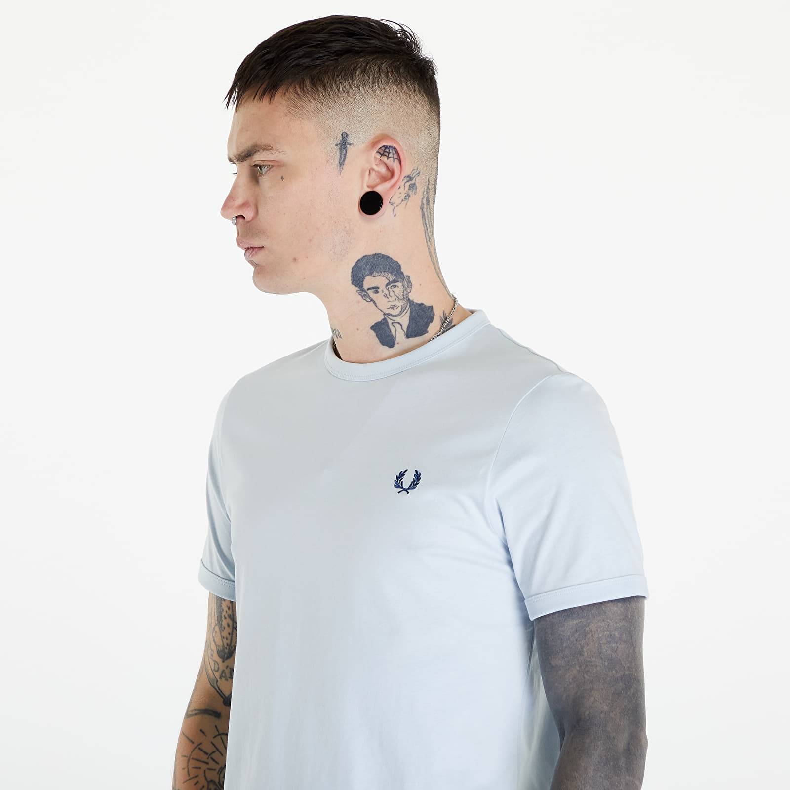 Koszulki FRED PERRY Ringer T-Shirt Lgice/ Midnight Blue