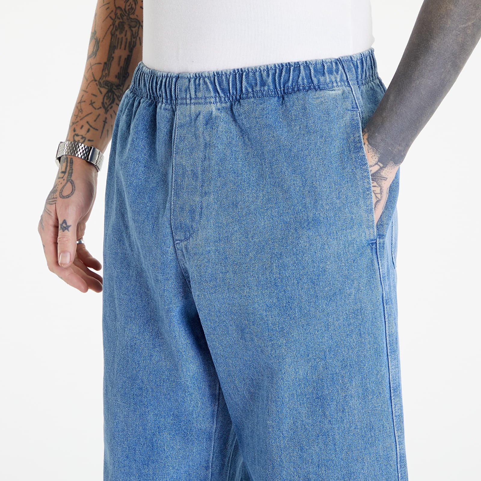 Pantaloni OBEY Easy Denim Pant Light Indigo - 1 | YEO