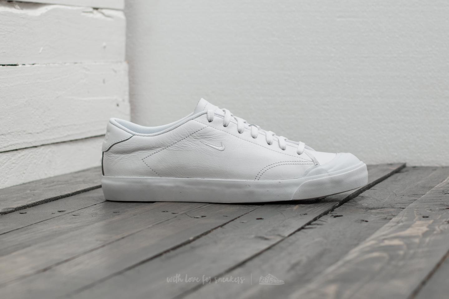 Men s shoes Nike All Court 2 Low Leather White White Black Footshop