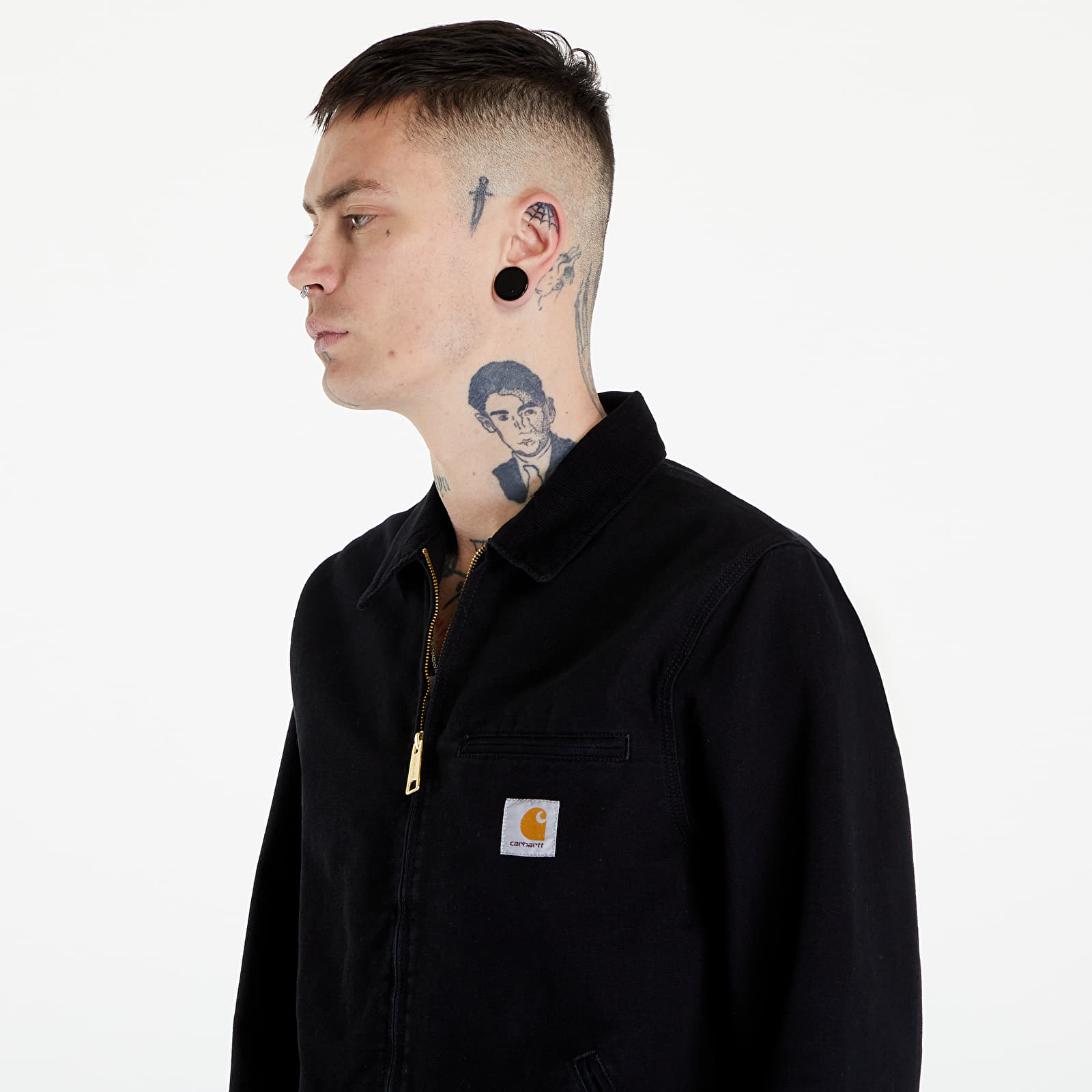 Geci Carhartt WIP Detroit Jacket UNISEX Black/ Black Aged Canvas