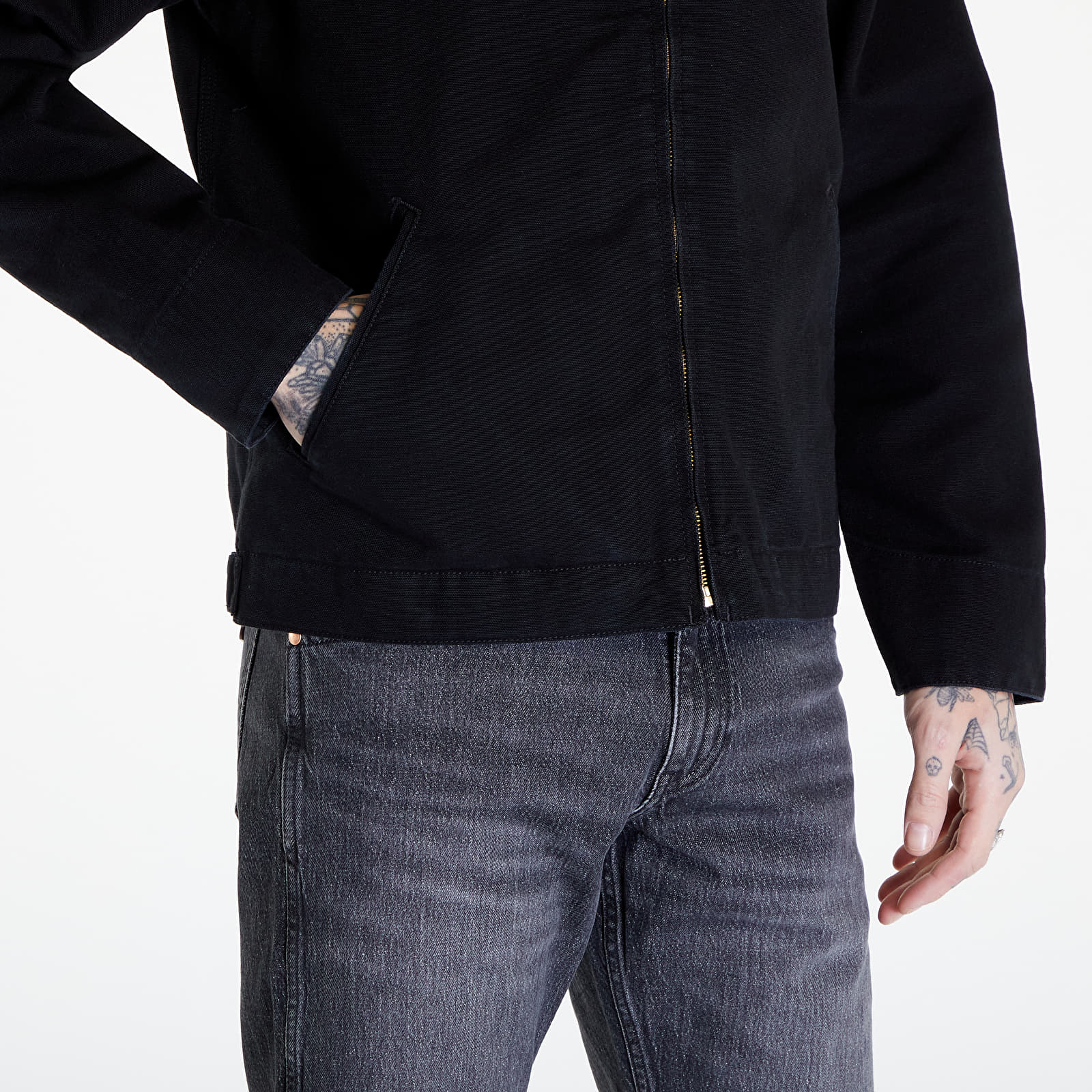 Geci Carhartt WIP Detroit Jacket UNISEX Black/ Black Aged Canvas