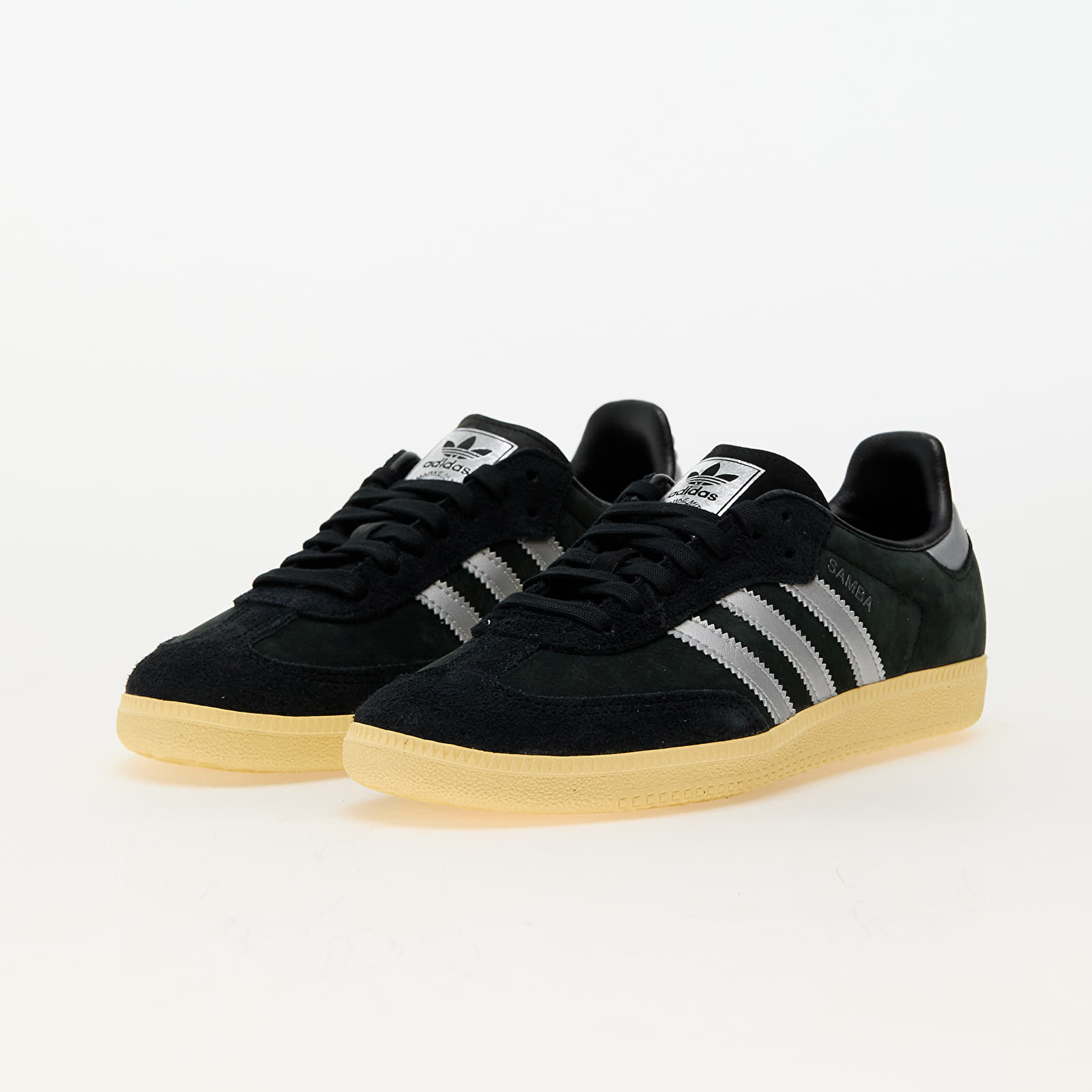 Încălțăminte și sneakerși pentru femei adidas Samba Og W Core Black/ Metallic Silver/ Almost Yellow