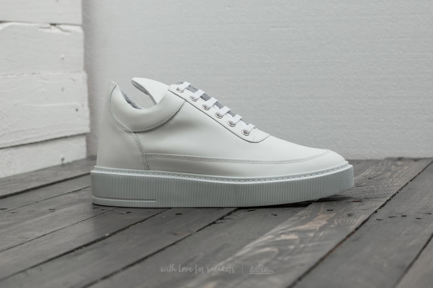 Men's shoes Filling Pieces Low Top Dress Cup All White