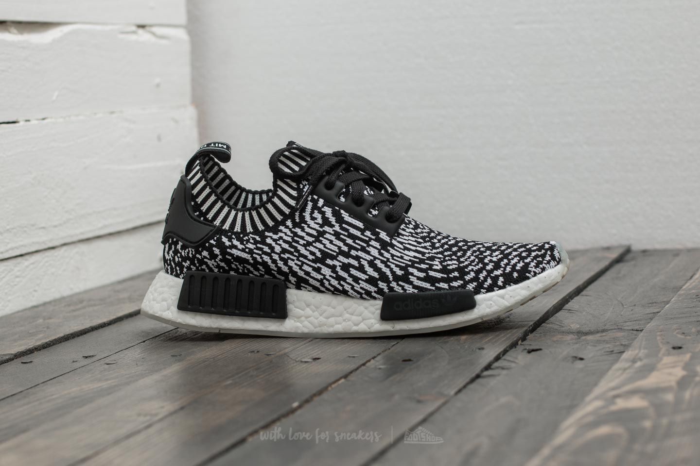 Men s shoes adidas NMD R1 Primeknit Core Black Ftw White Footshop