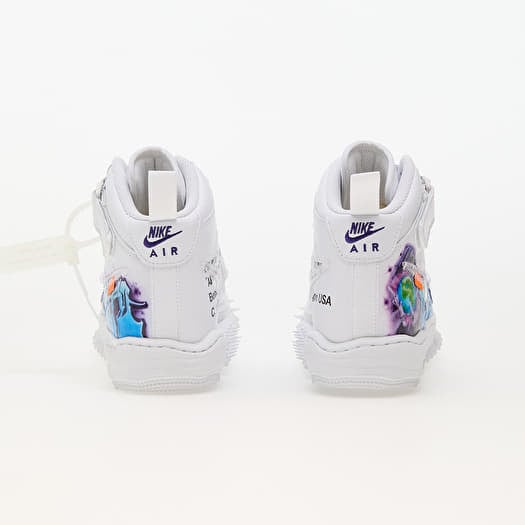 Men s shoes Nike x Off White Air Force 1 Mid White Clear White Footshop