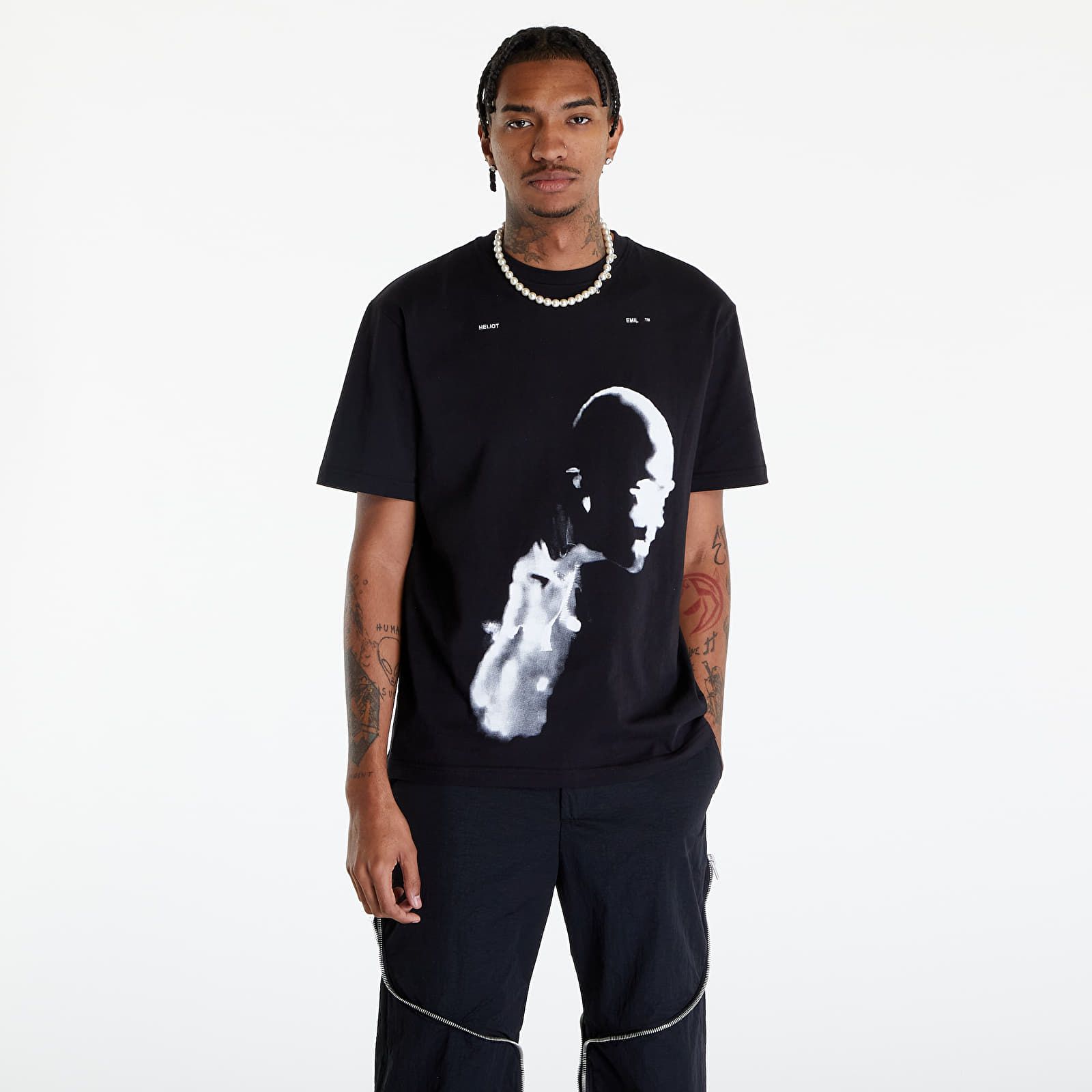 Koszulki HELIOT EMIL Ai Generated Print T-Shirt Black