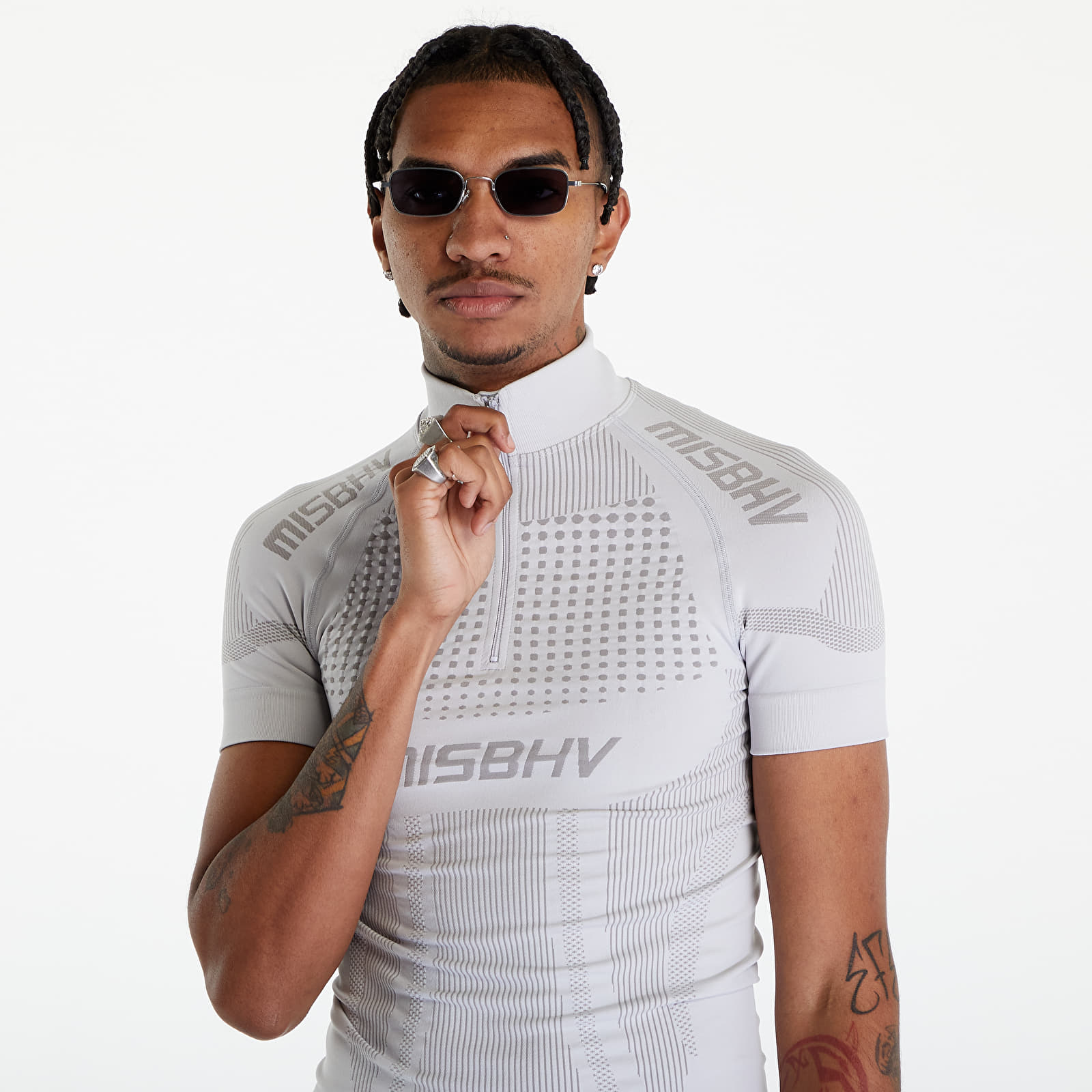 Majice i košulje MISBHV Sport Europa Quarter-Zip T-Shirt UNISEX Light Grey