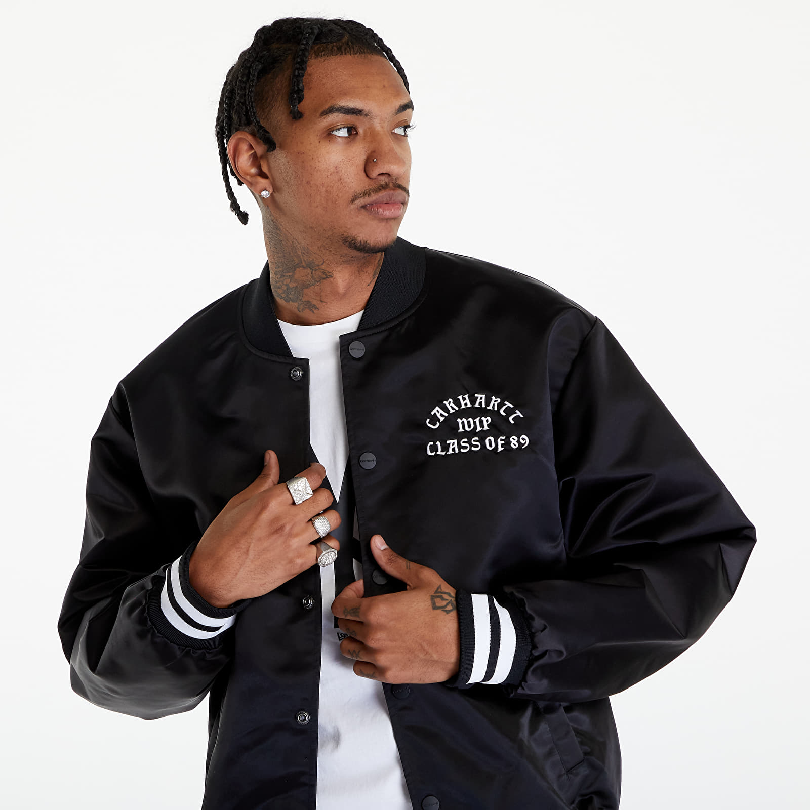 Bombery Carhartt WIP Class of 89 Bomber Jacket UNISEX Black/ White