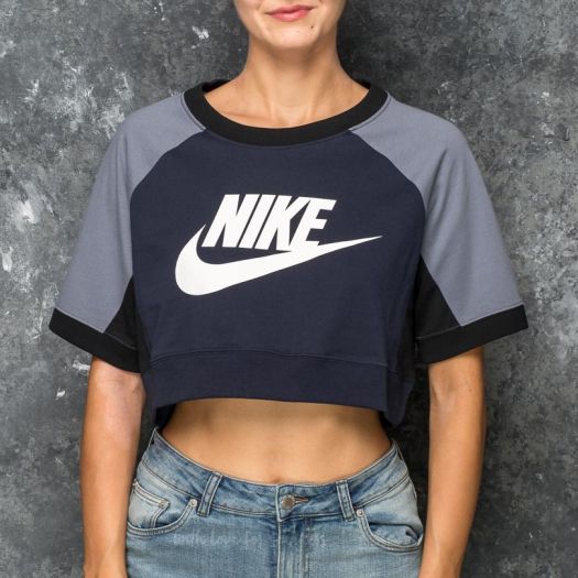 nike color block crop top