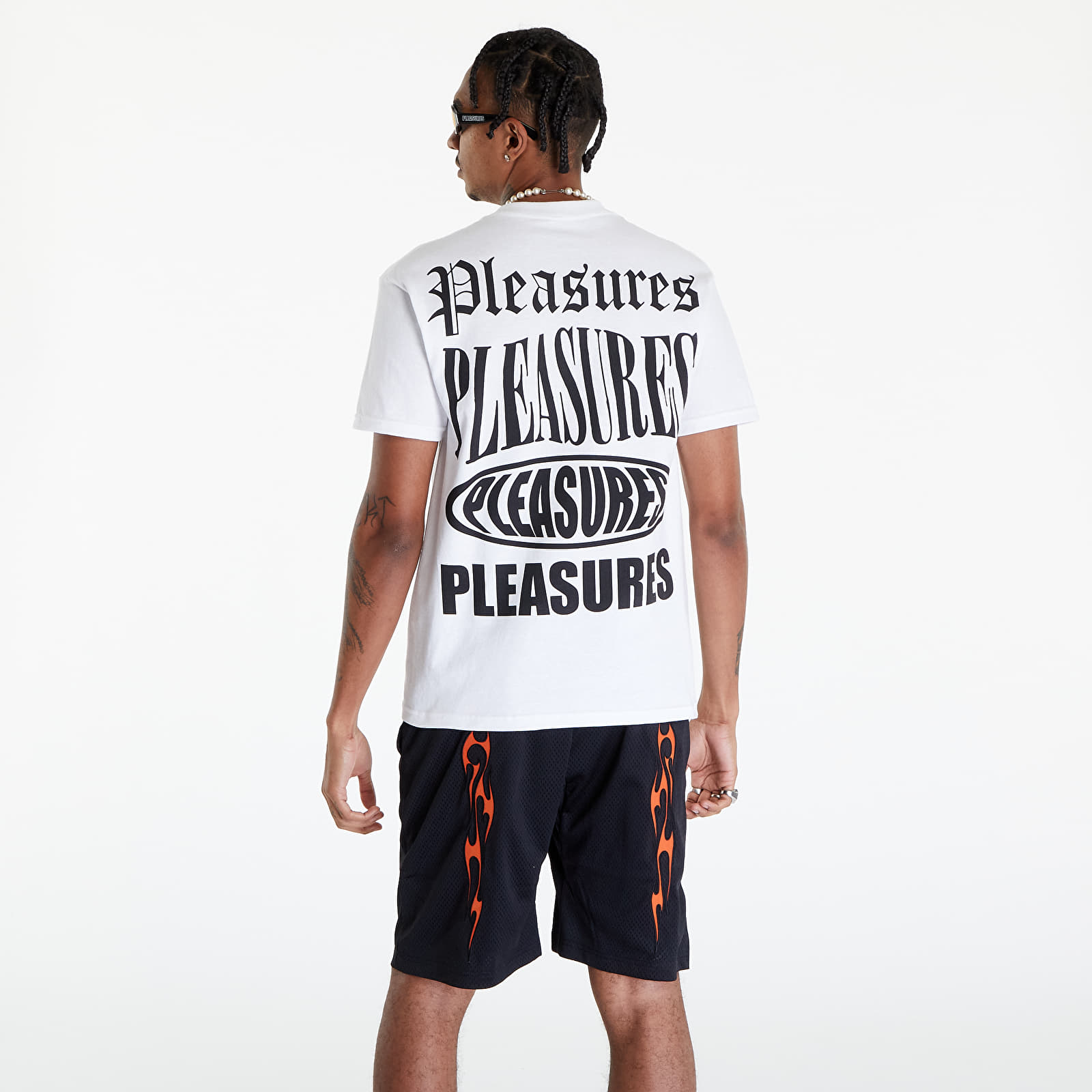 Koszulki PLEASURES Stack T-Shirt White