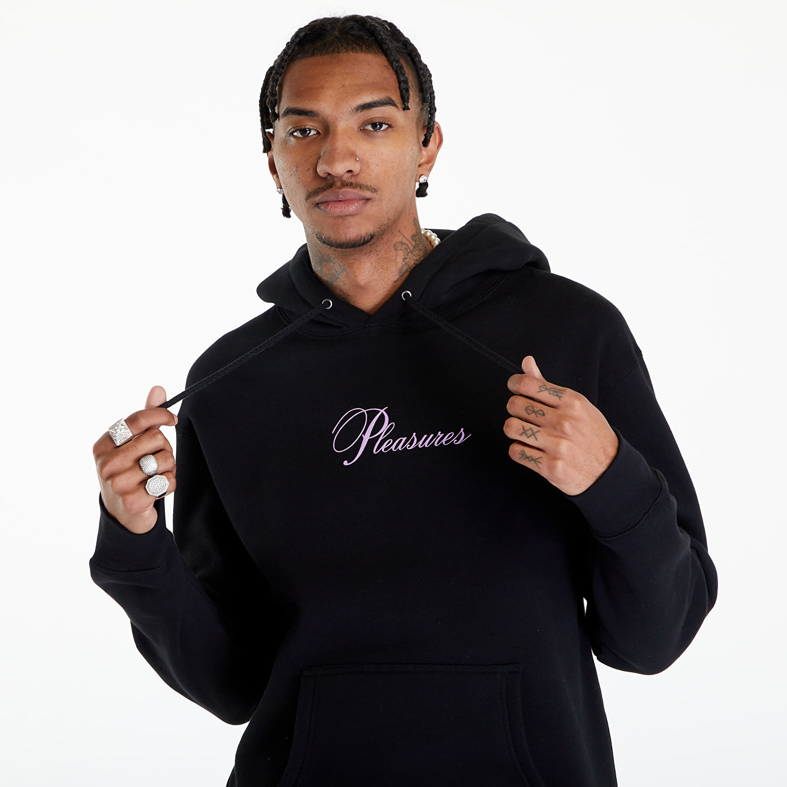 Pleasures hoodie black clearance