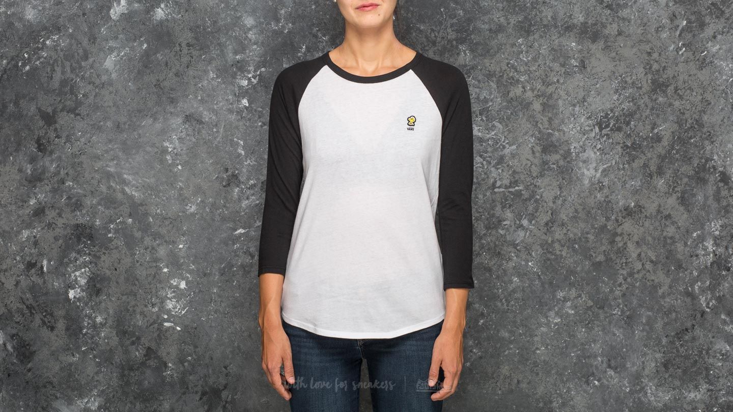 T-shirts Vans x Peanuts Wm Woodstock Raglan Tee White-Black
