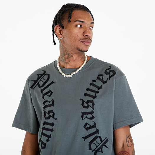 PLEASURES Harness Heavyweight T-Shirt Sage | Footshop