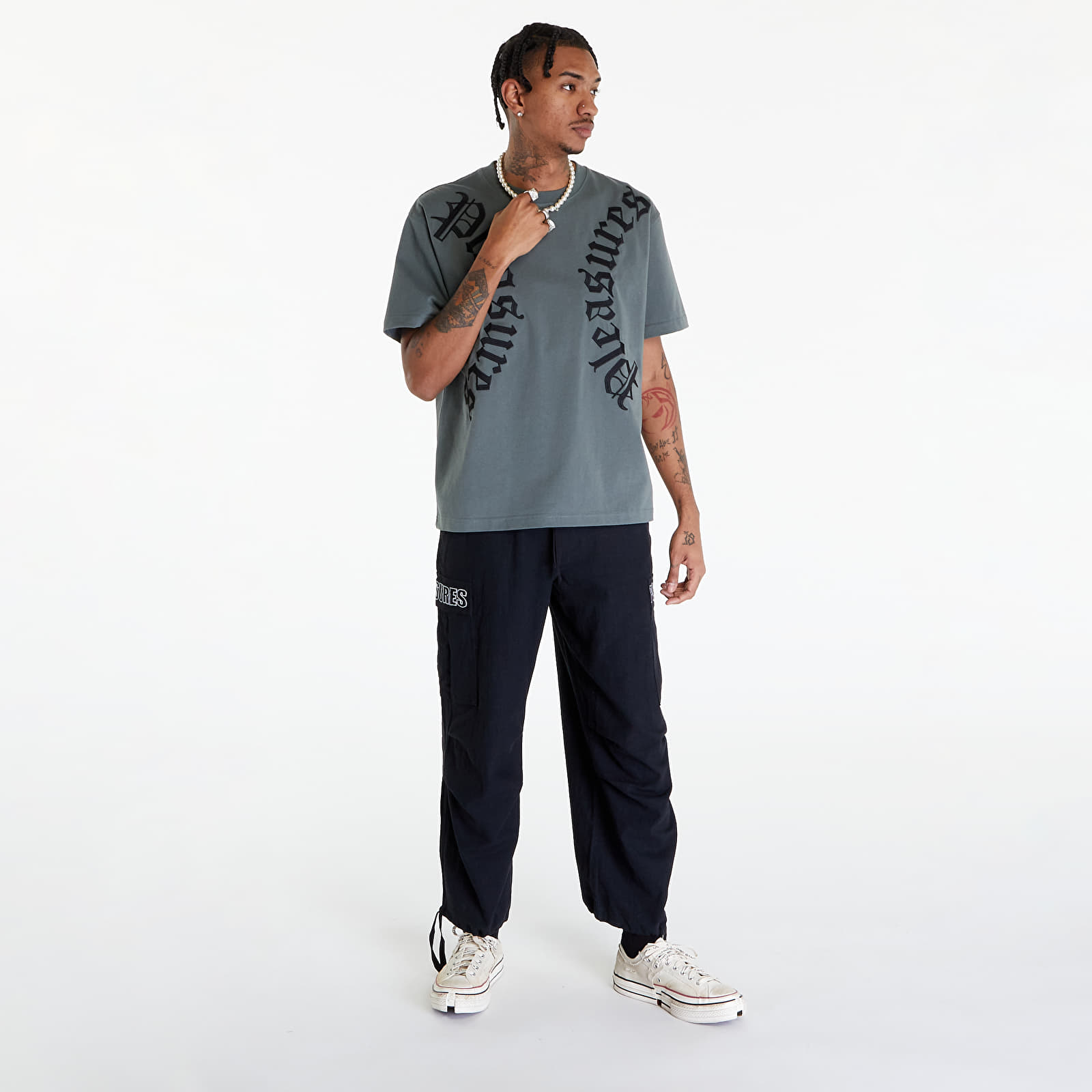   Μπλούζες PLEASURES Harness Heavyweight T-Shirt Sage