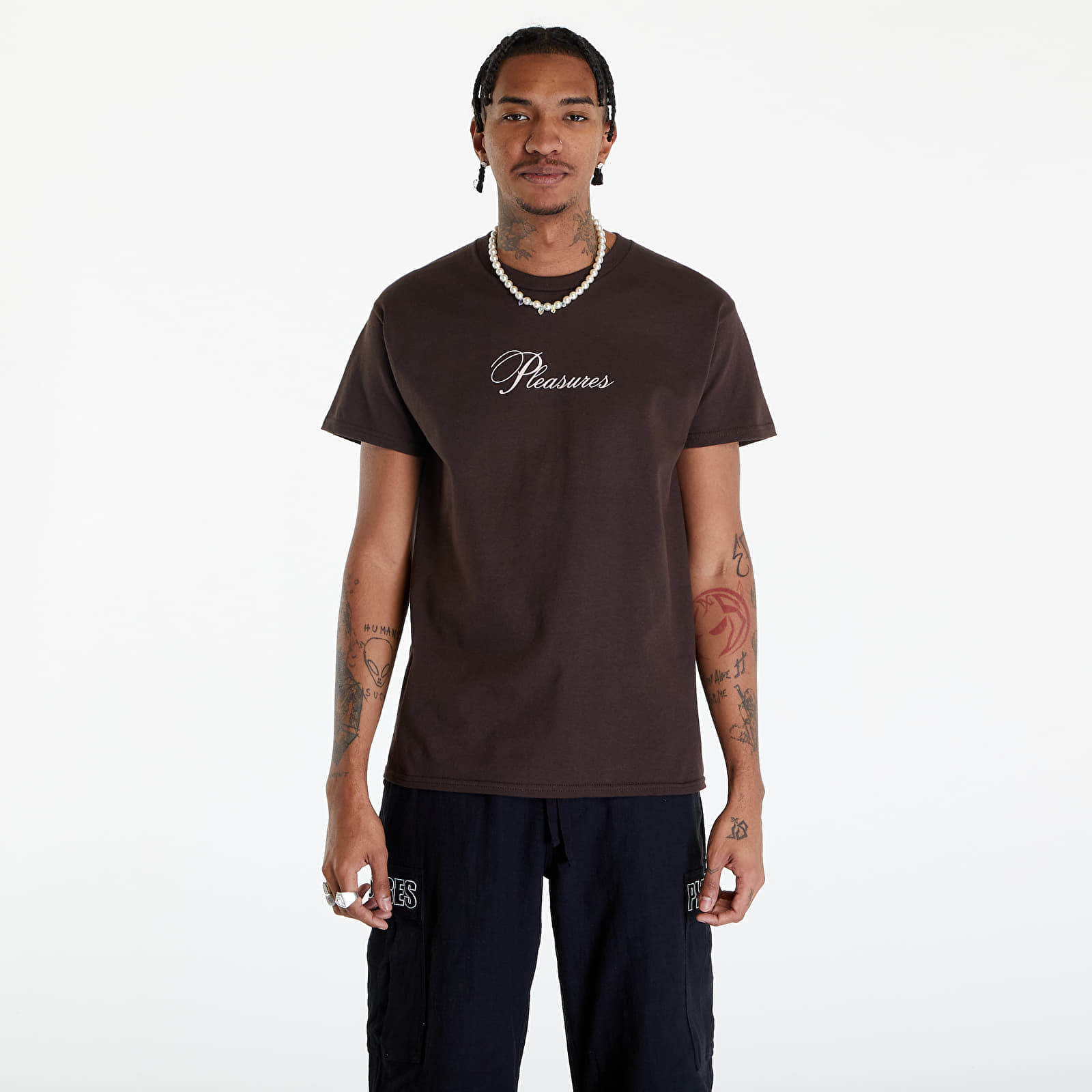 Тениски PLEASURES Stack T-Shirt Brown