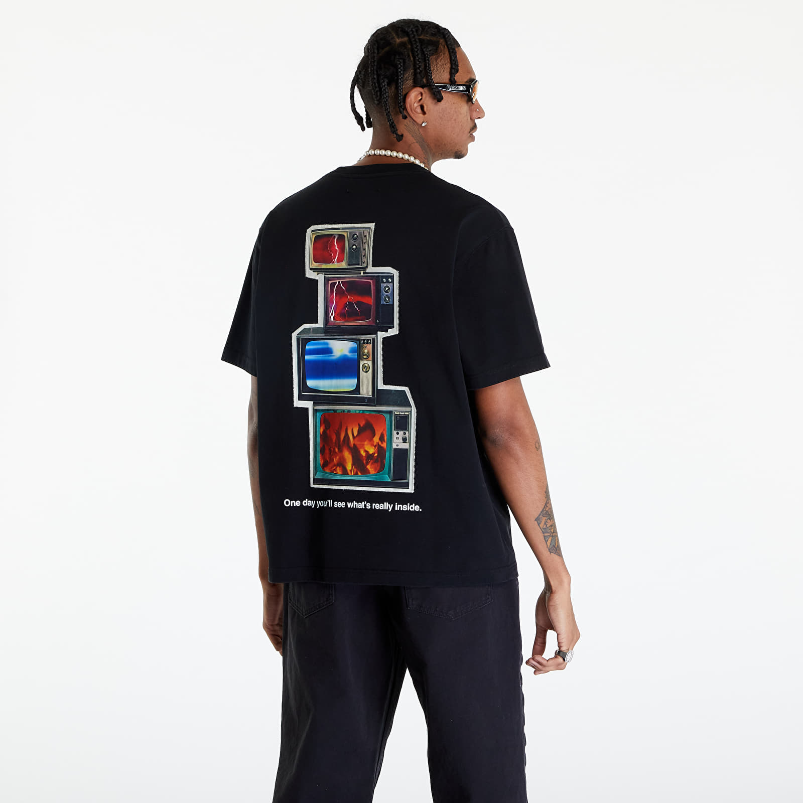 Pólók PLEASURES Appreciation Heavyweight T-Shirt Black