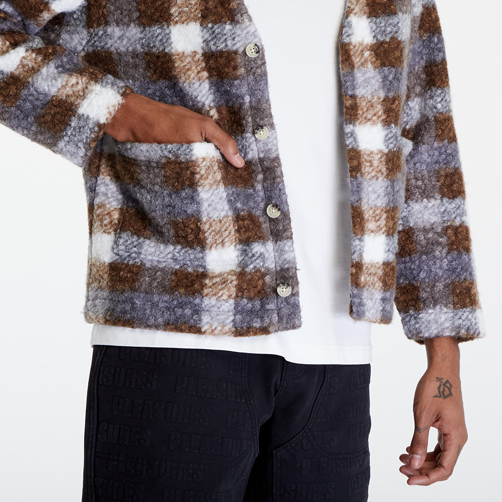 Pulóverek PLEASURES Graham Cardigan Grey