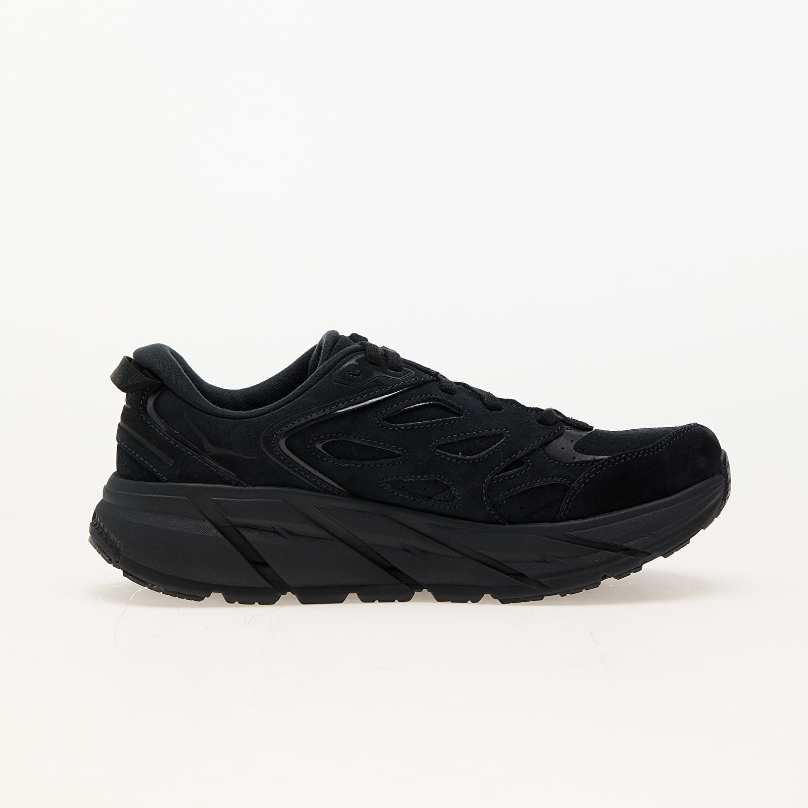 Herresko Hoka® U Clifton L Suede Black/ Black