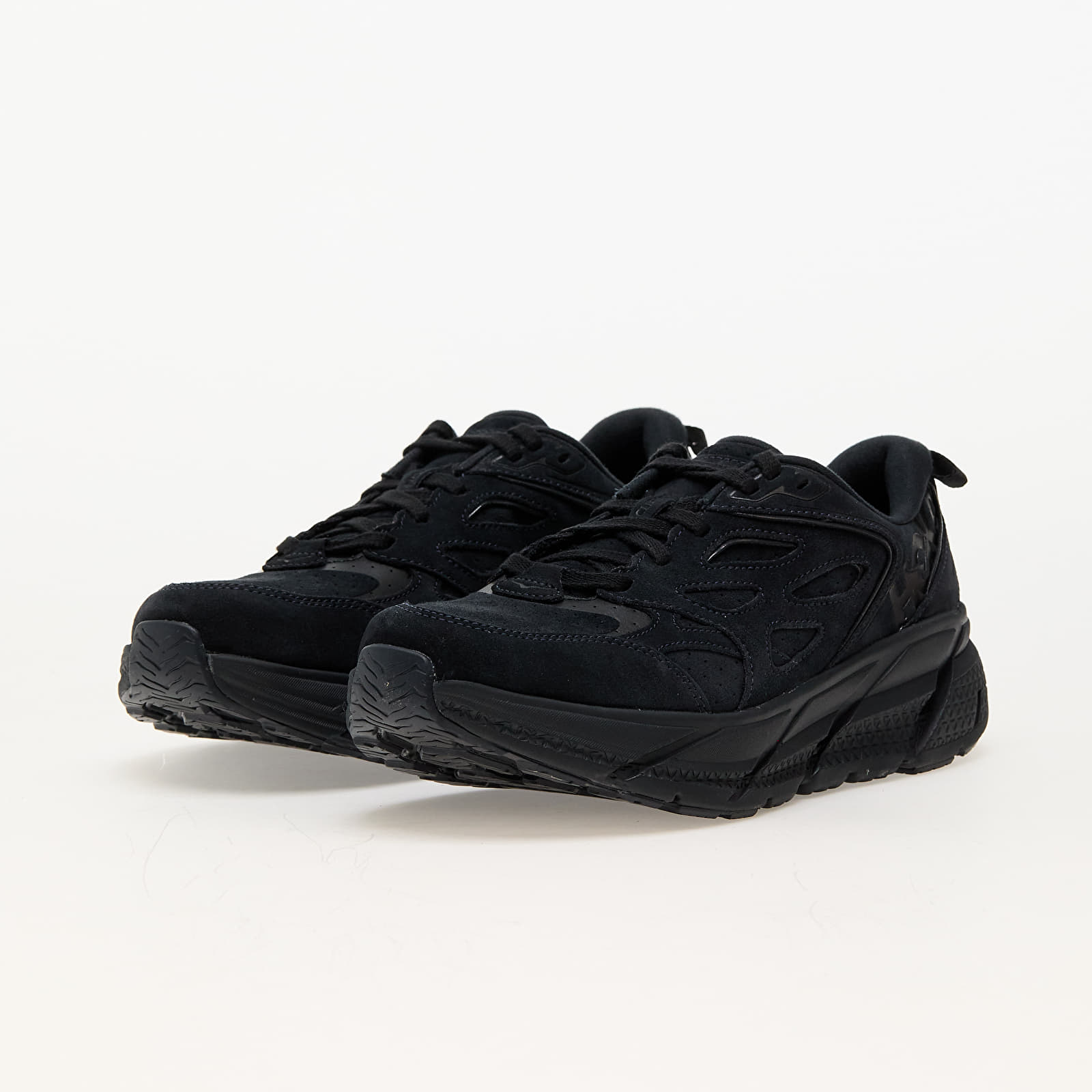 Herresko Hoka® U Clifton L Suede Black/ Black