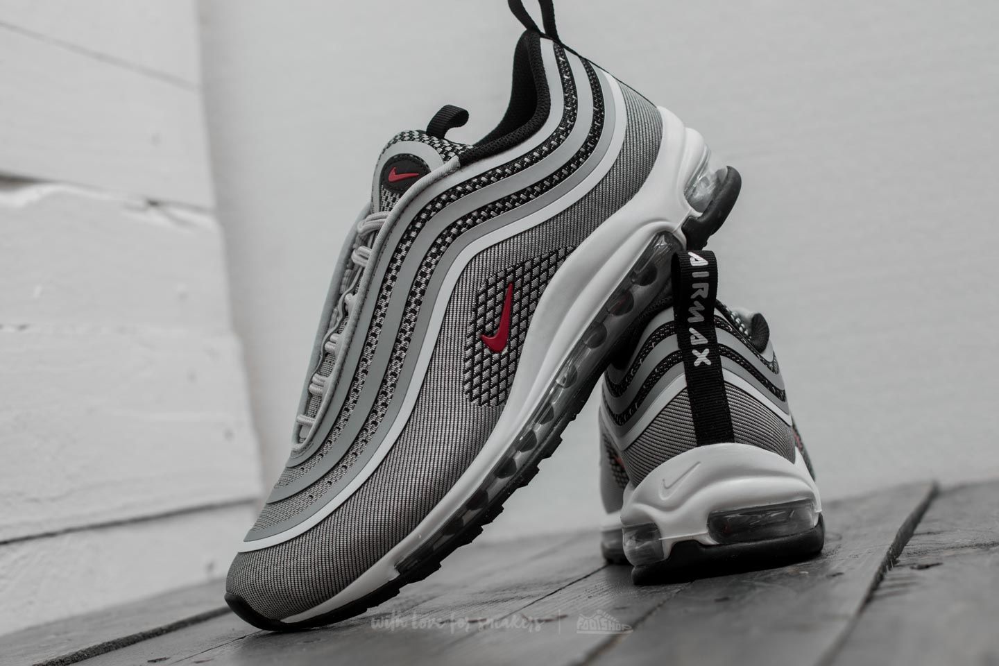 Damen Sneaker und Schuhe Nike Air Max 97 Ultra 17 GS Metallic Silver Varsity Red Footshop